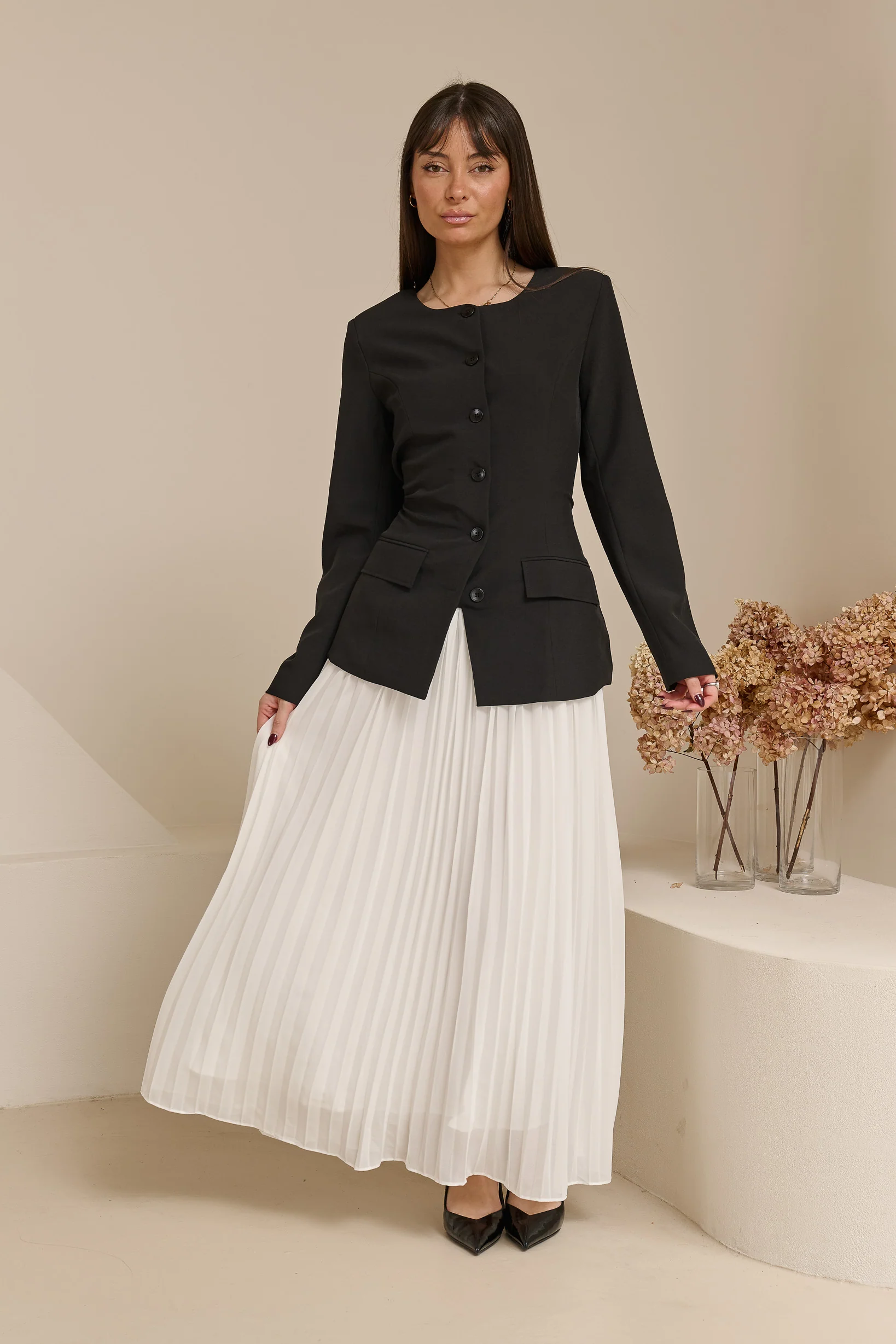 Miraj Blazer Pleat Dress - Image 6
