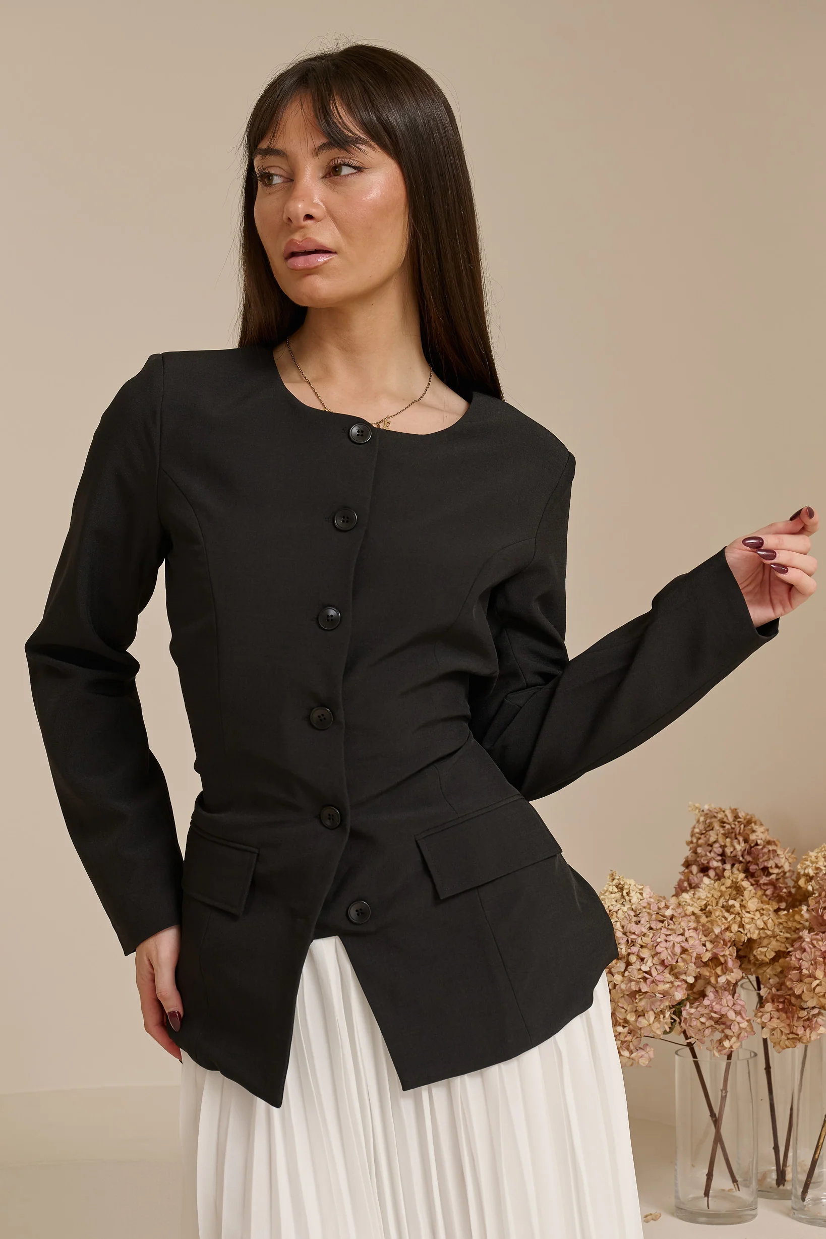 Miraj Blazer Pleat Dress - Image 7