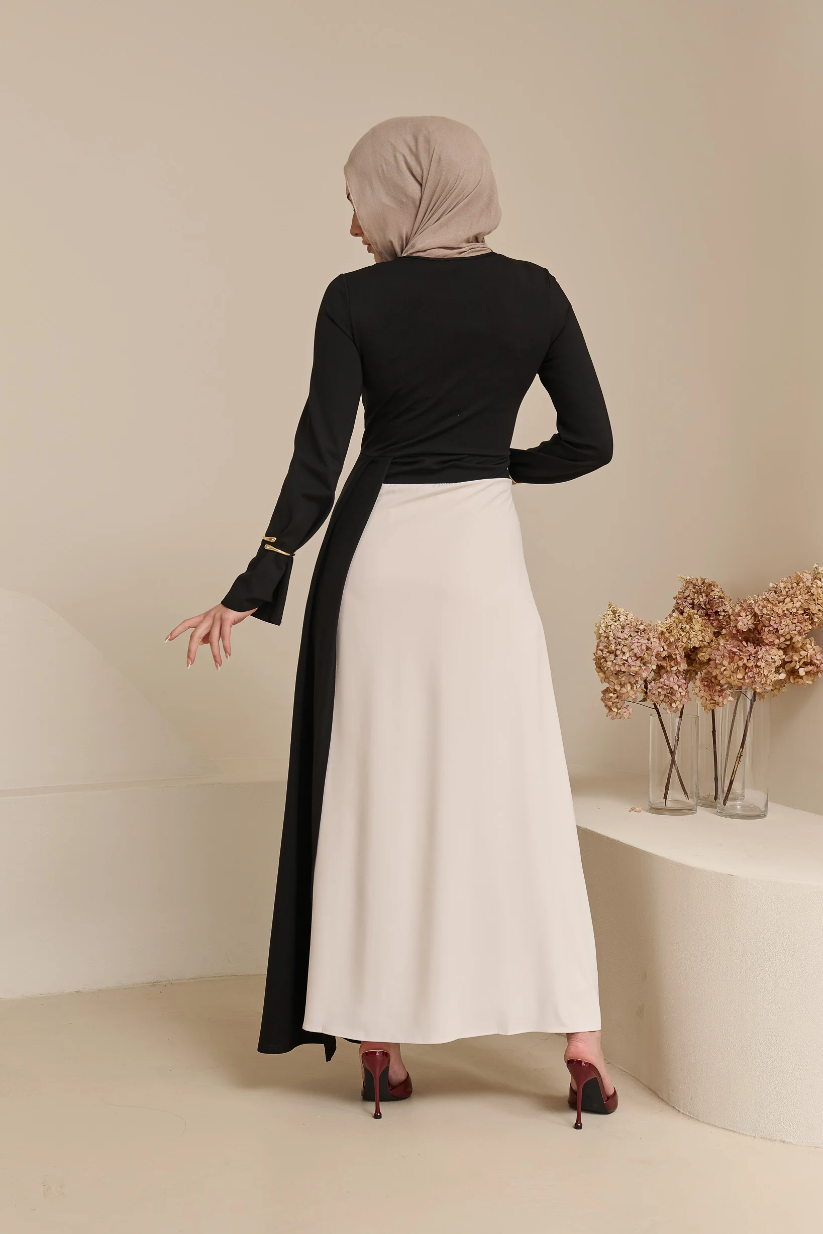 Miraj Side Drape Dress - Image 7