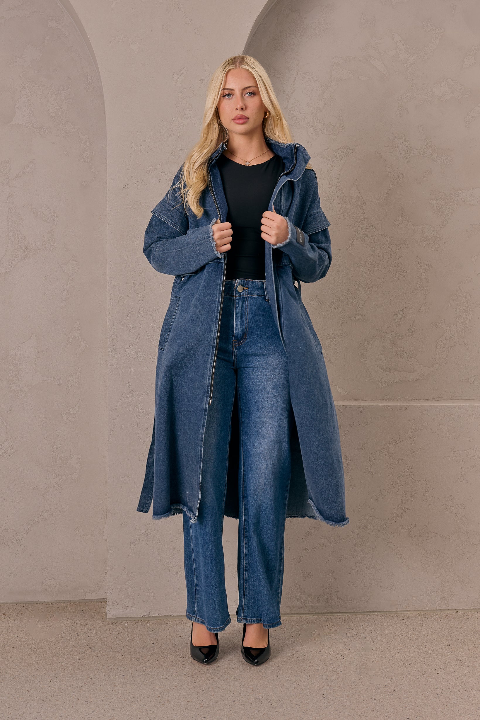 Modelle/Move Aurum Denim Trench