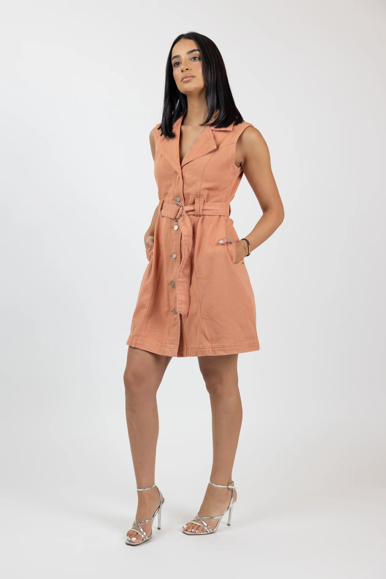 Naiara Short Denim Dress - Image 10