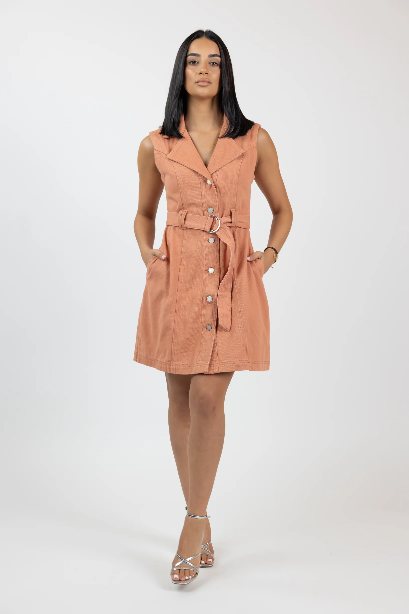 Naiara Short Denim Dress - Image 6