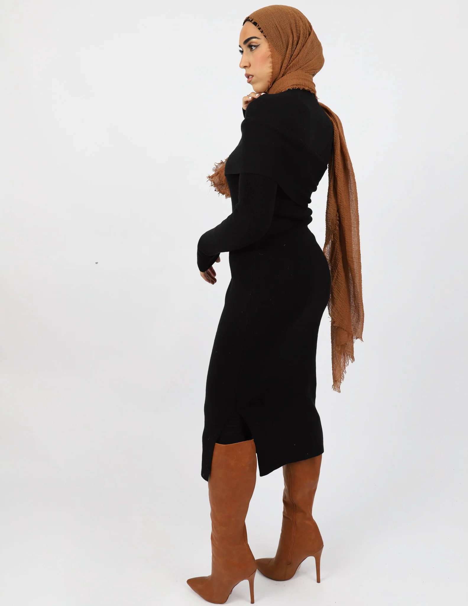 Off Shoulder Knit Dress - Image 2