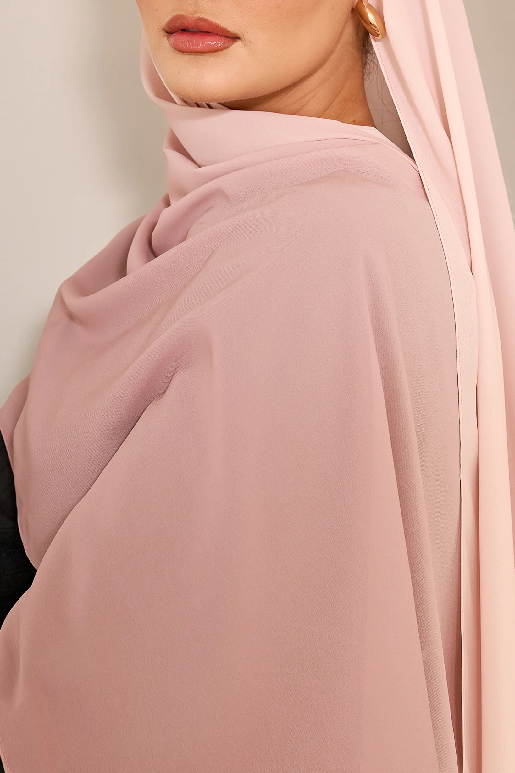 Ombre Chiffon Shawl - Shades of Brown - Image 5