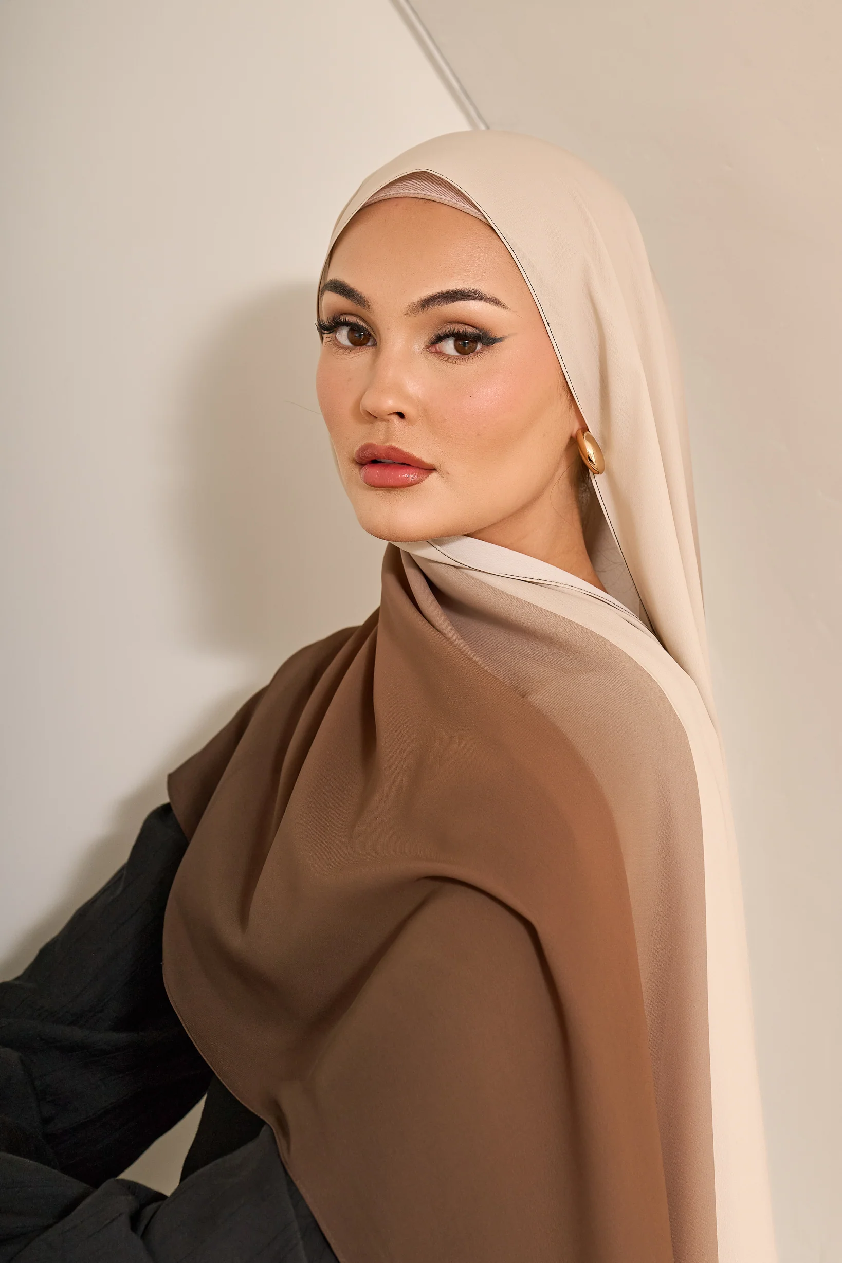 Ombre Chiffon Shawl - Shades of Green - Image 7
