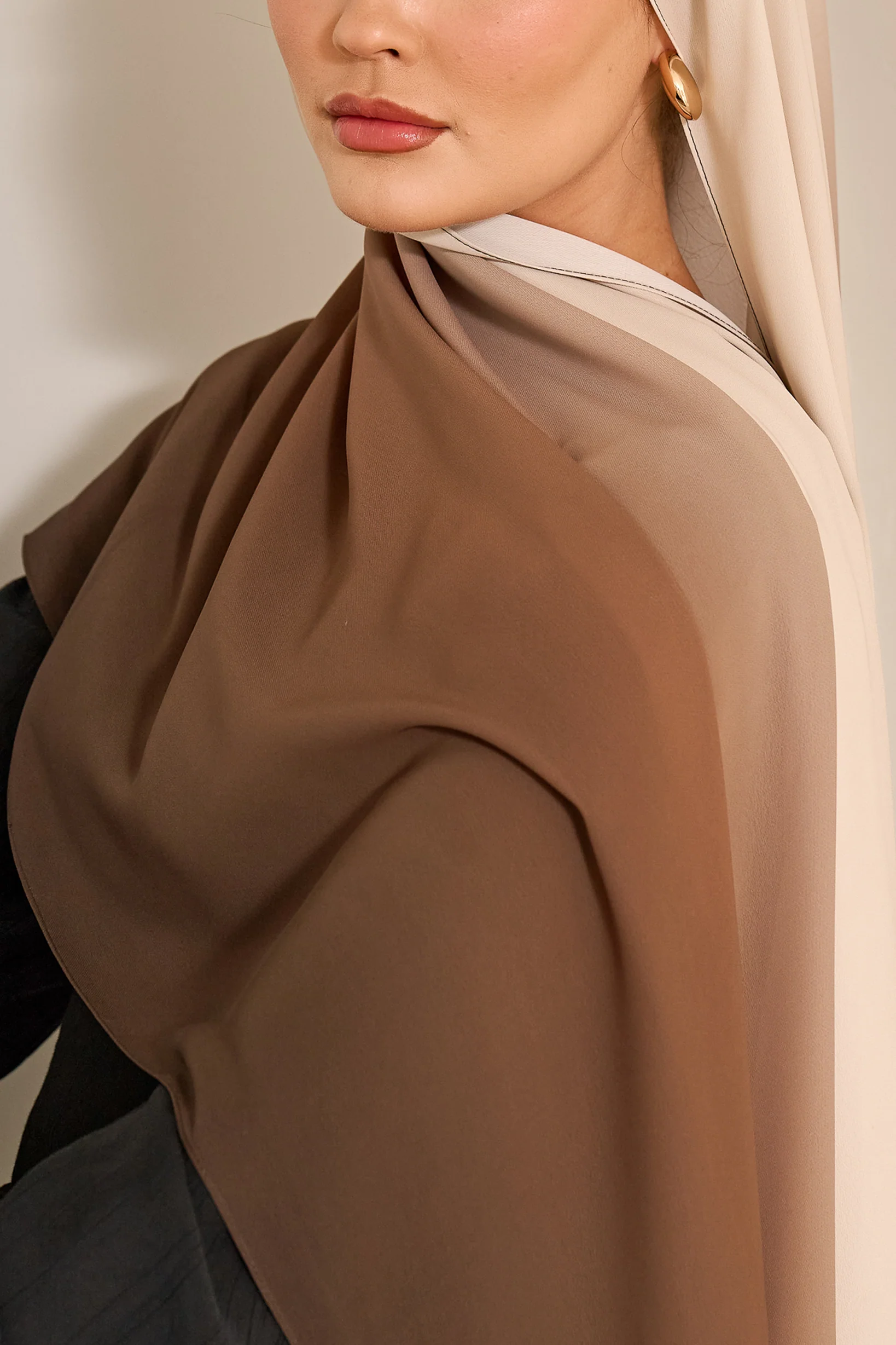 Ombre Chiffon Shawl - Shades of Green - Image 8