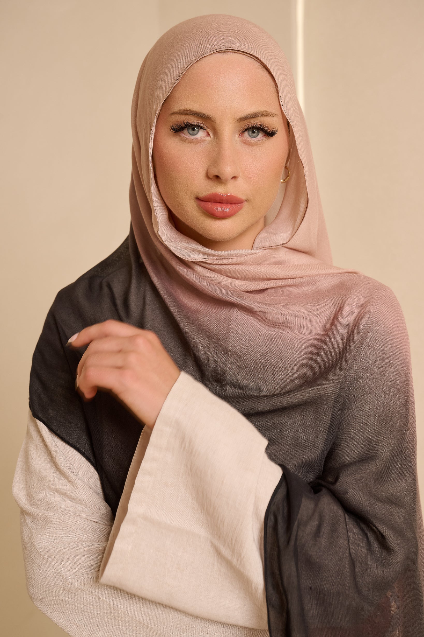 Ombre Modal Shawl - Shades of Black - Image 6