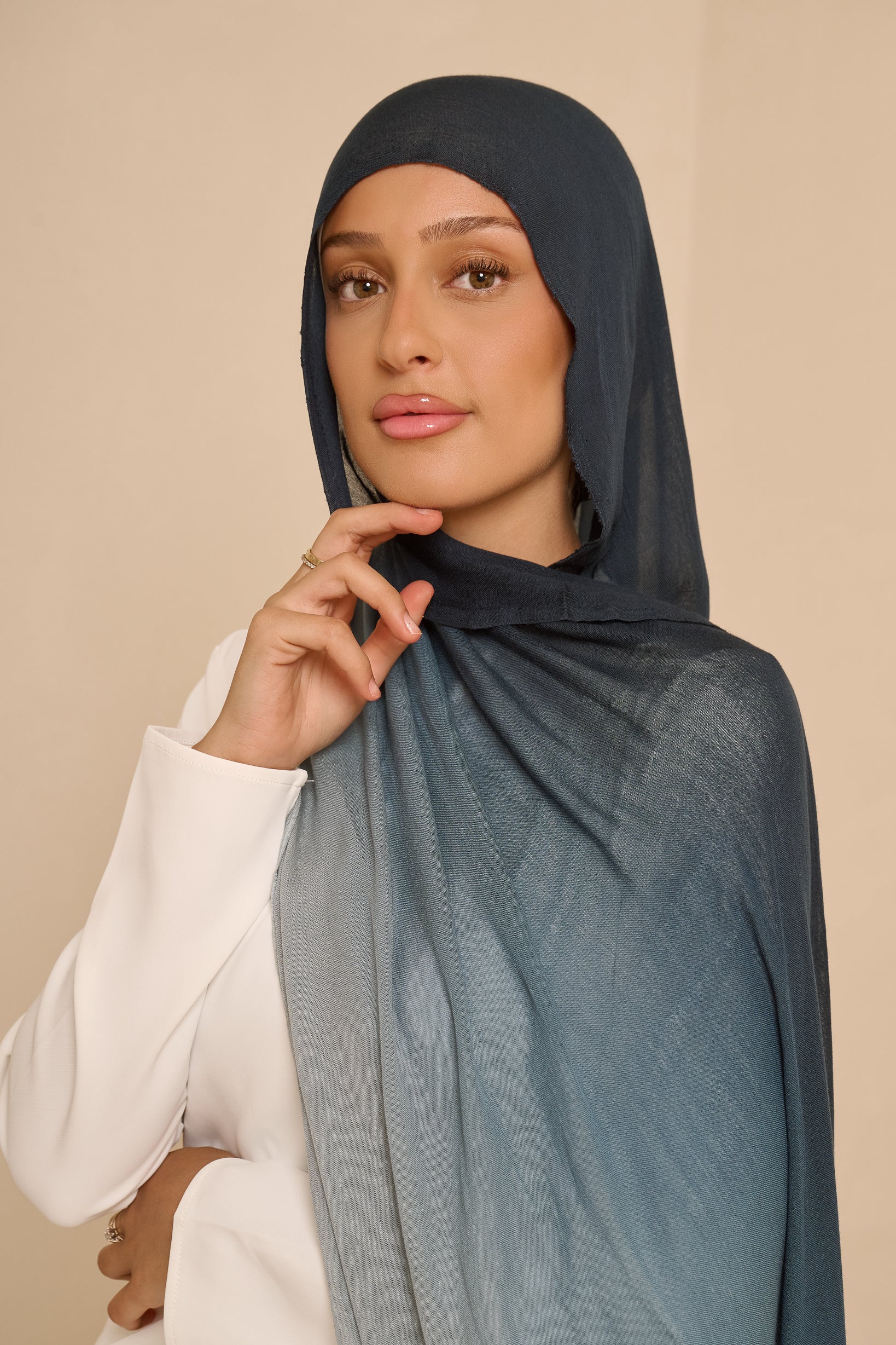 Ombre Modal Shawl - Shades of Black - Image 8