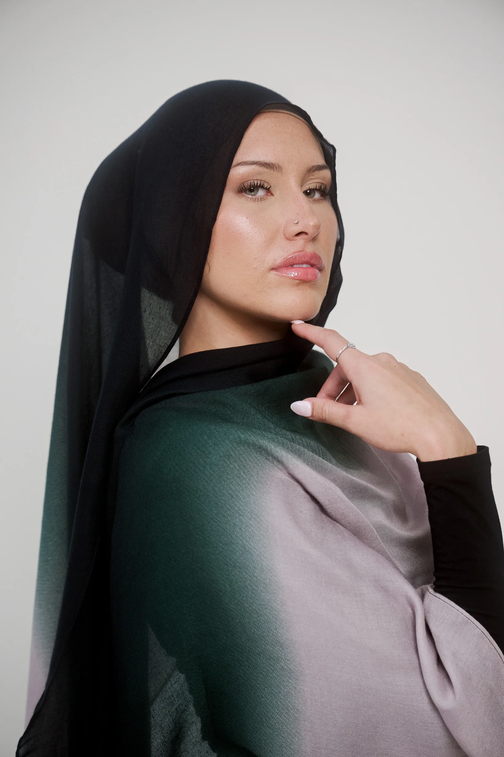 Ombre Modal Shawl - Shades of Green - Image 10