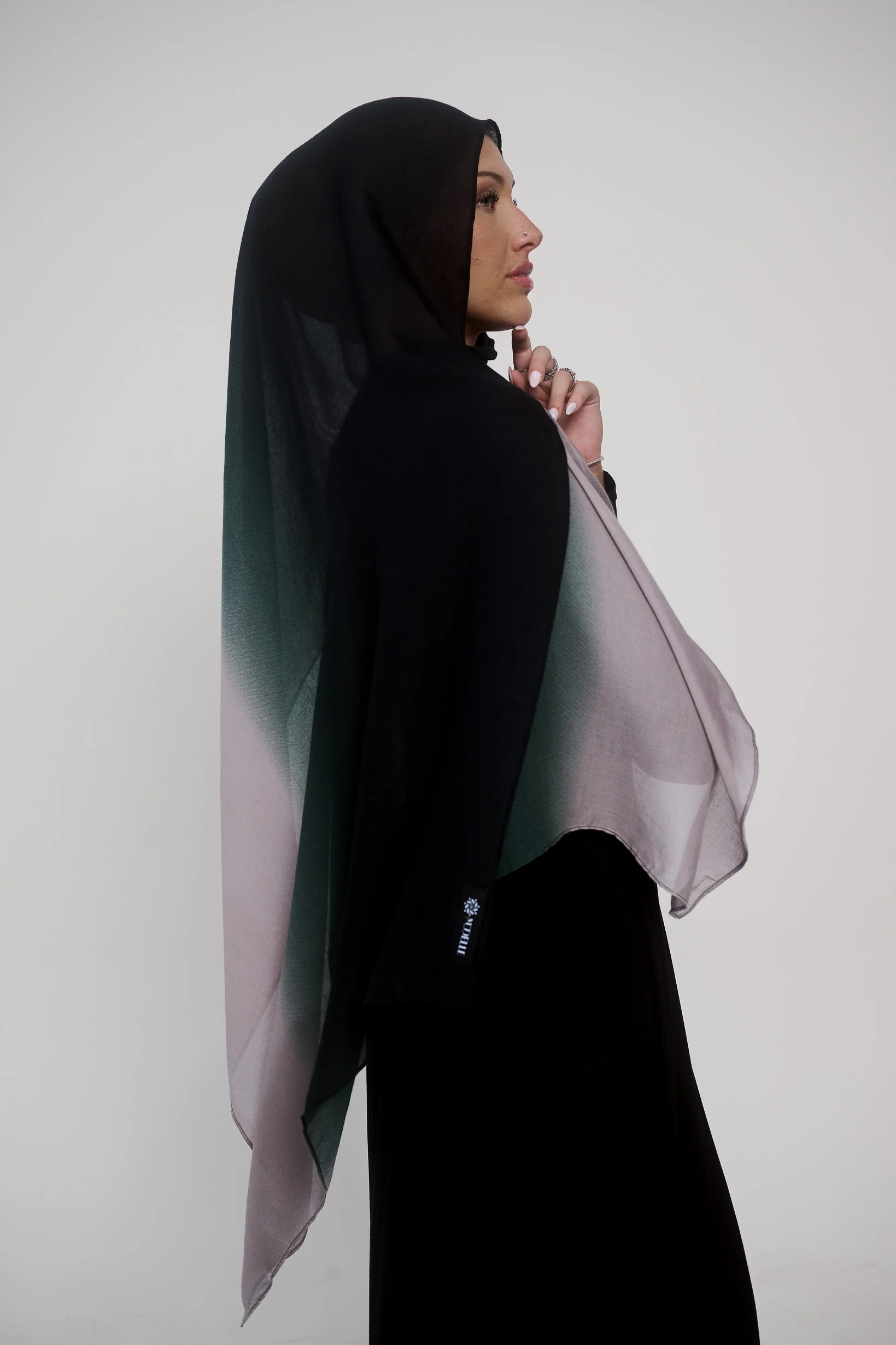 Ombre Modal Shawl - Shades of Green - Image 13
