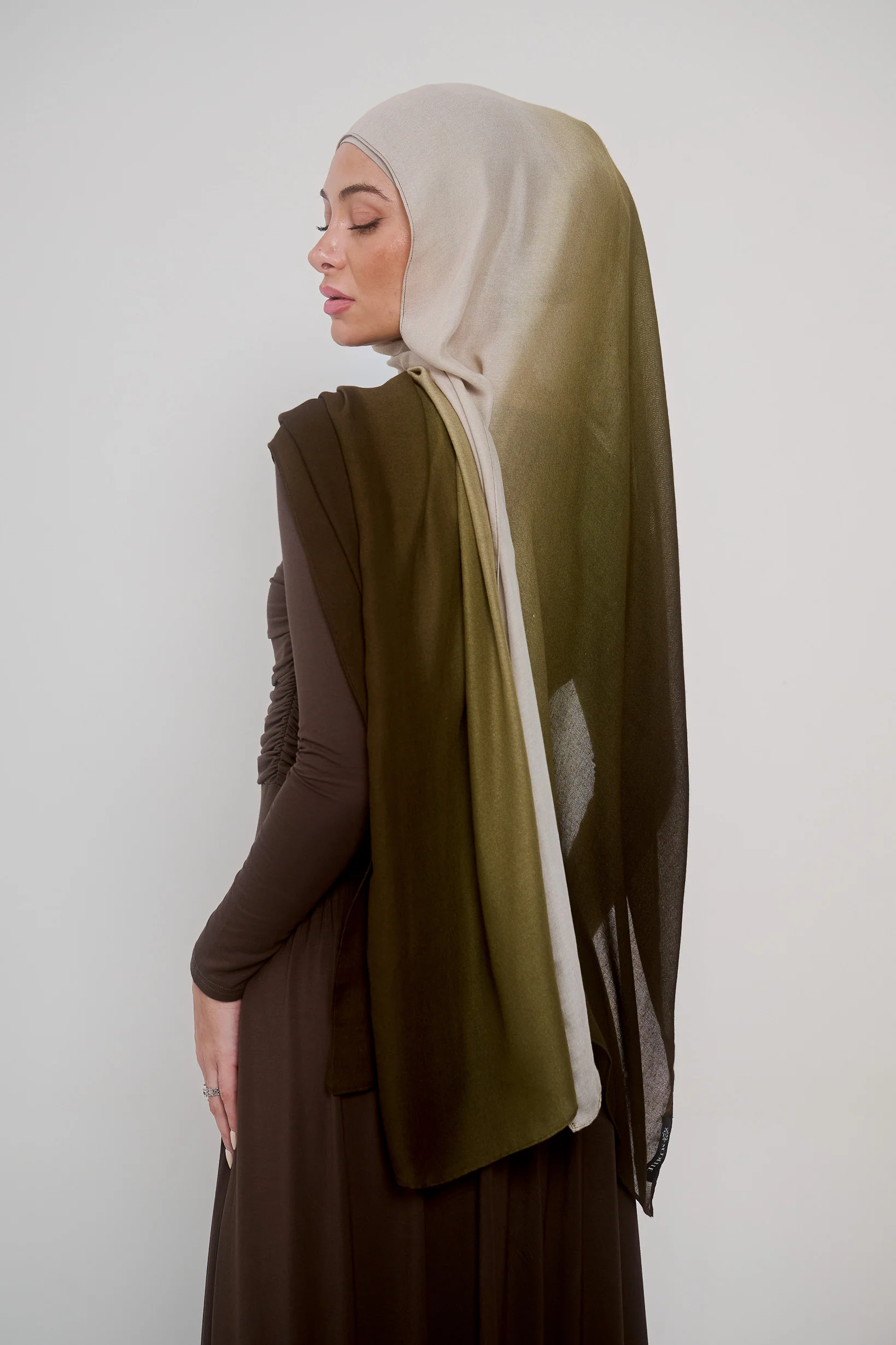 Ombre Modal Shawl - Shades of Green - Image 14