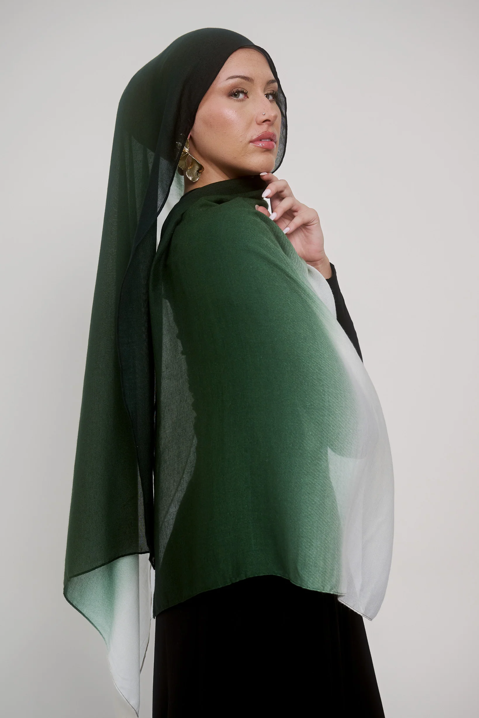 Ombre Modal Shawl - Shades of Green - Image 6