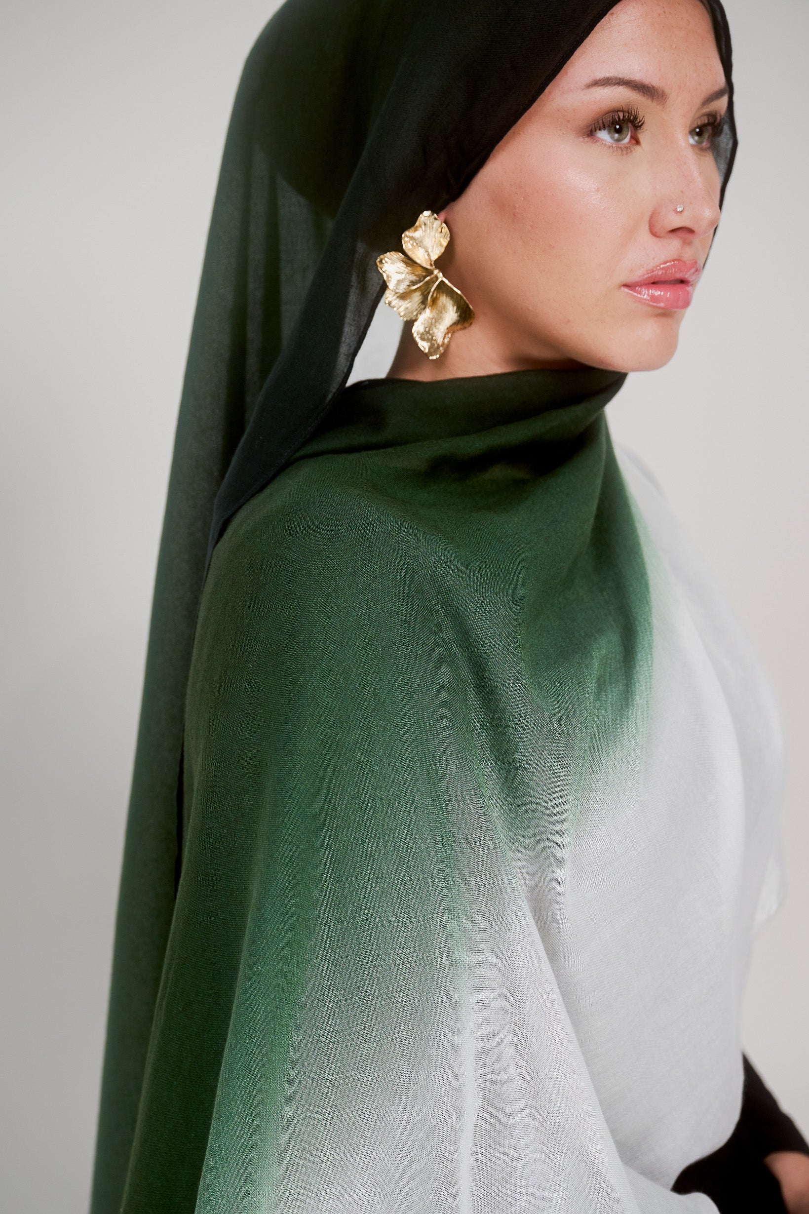 Ombre Modal Shawl - Shades of Green - Image 9