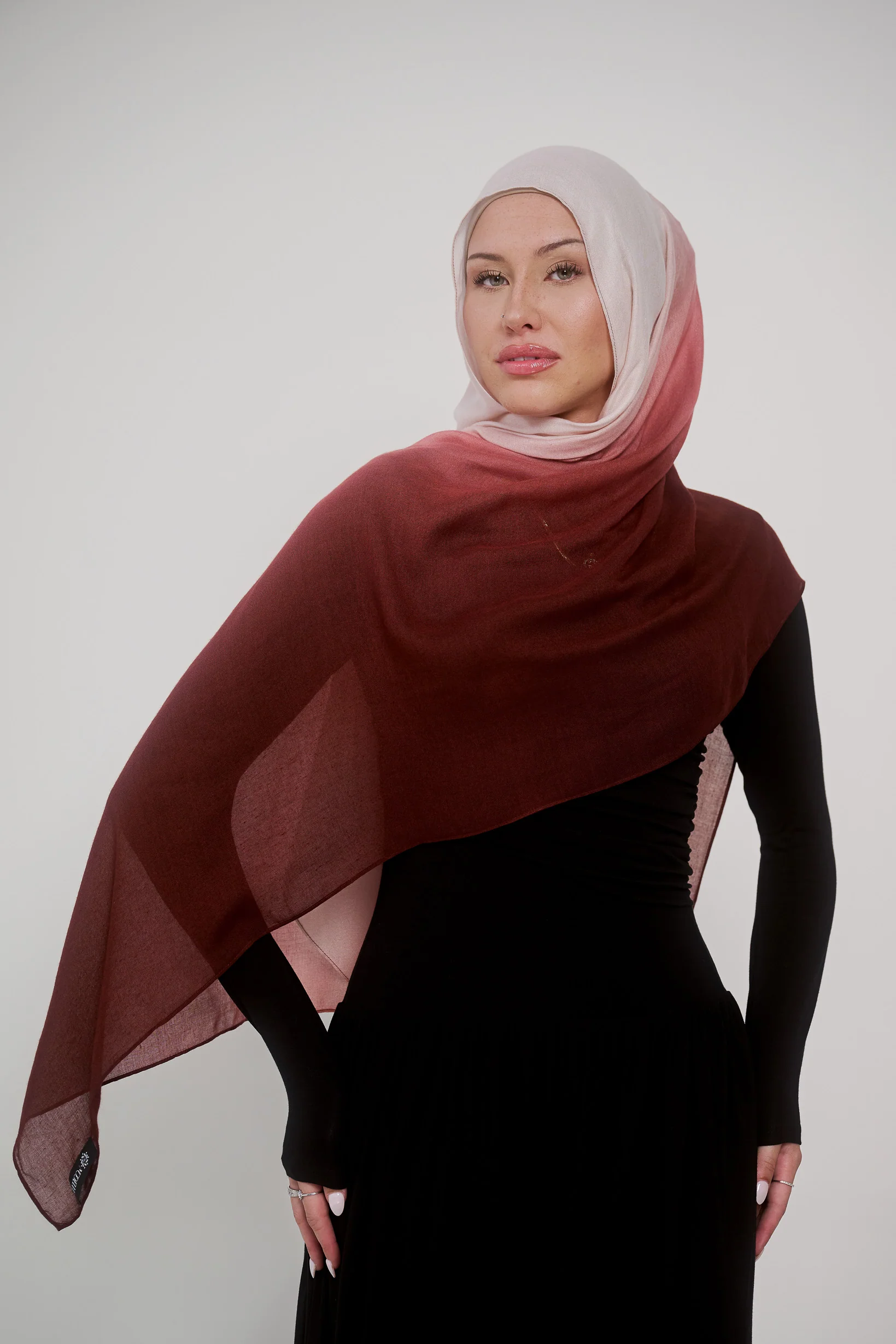 Ombre Modal Shawl - Shades of Orange - Image 5