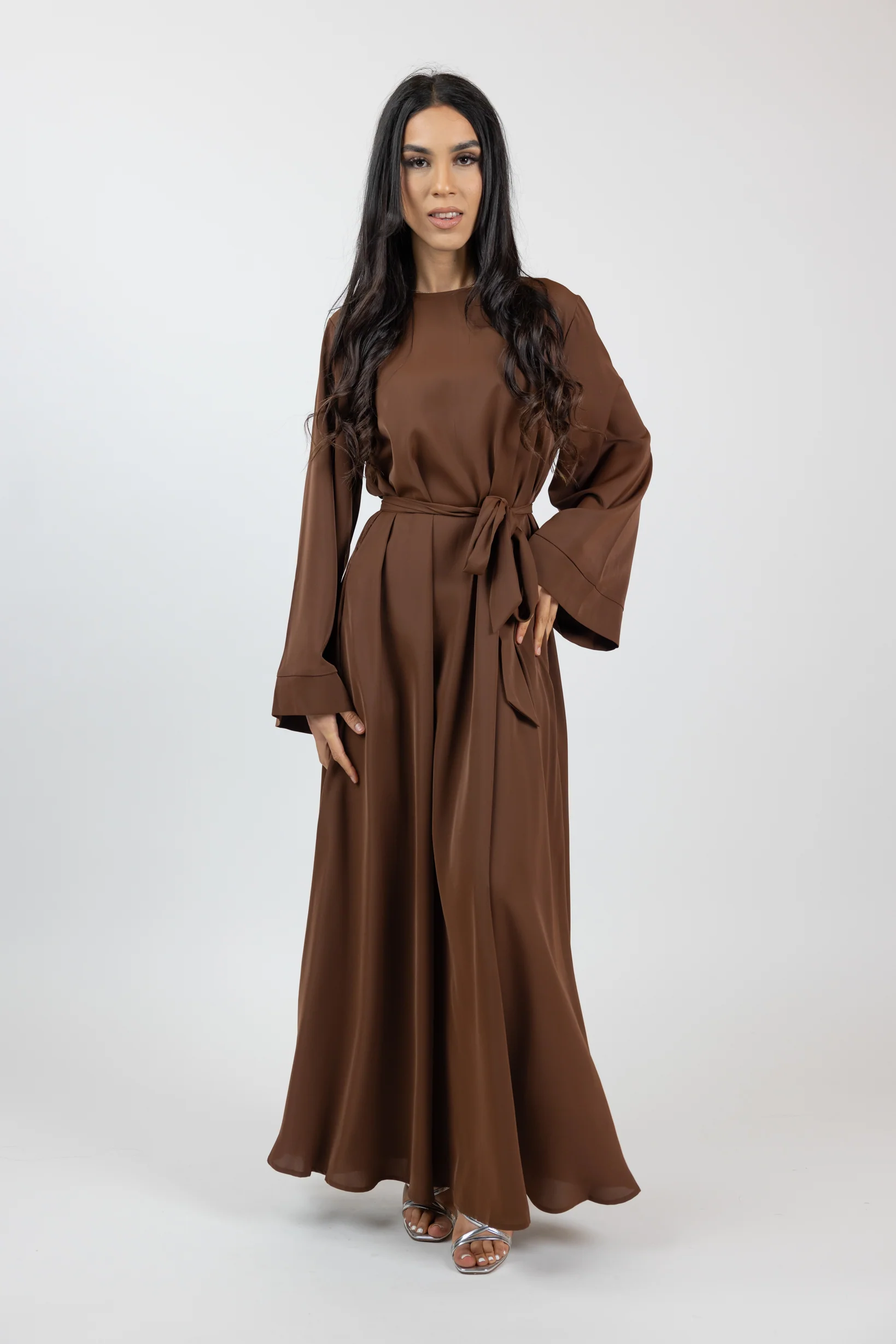 Open Sleeve Abaya - Shades of Brown - Image 17