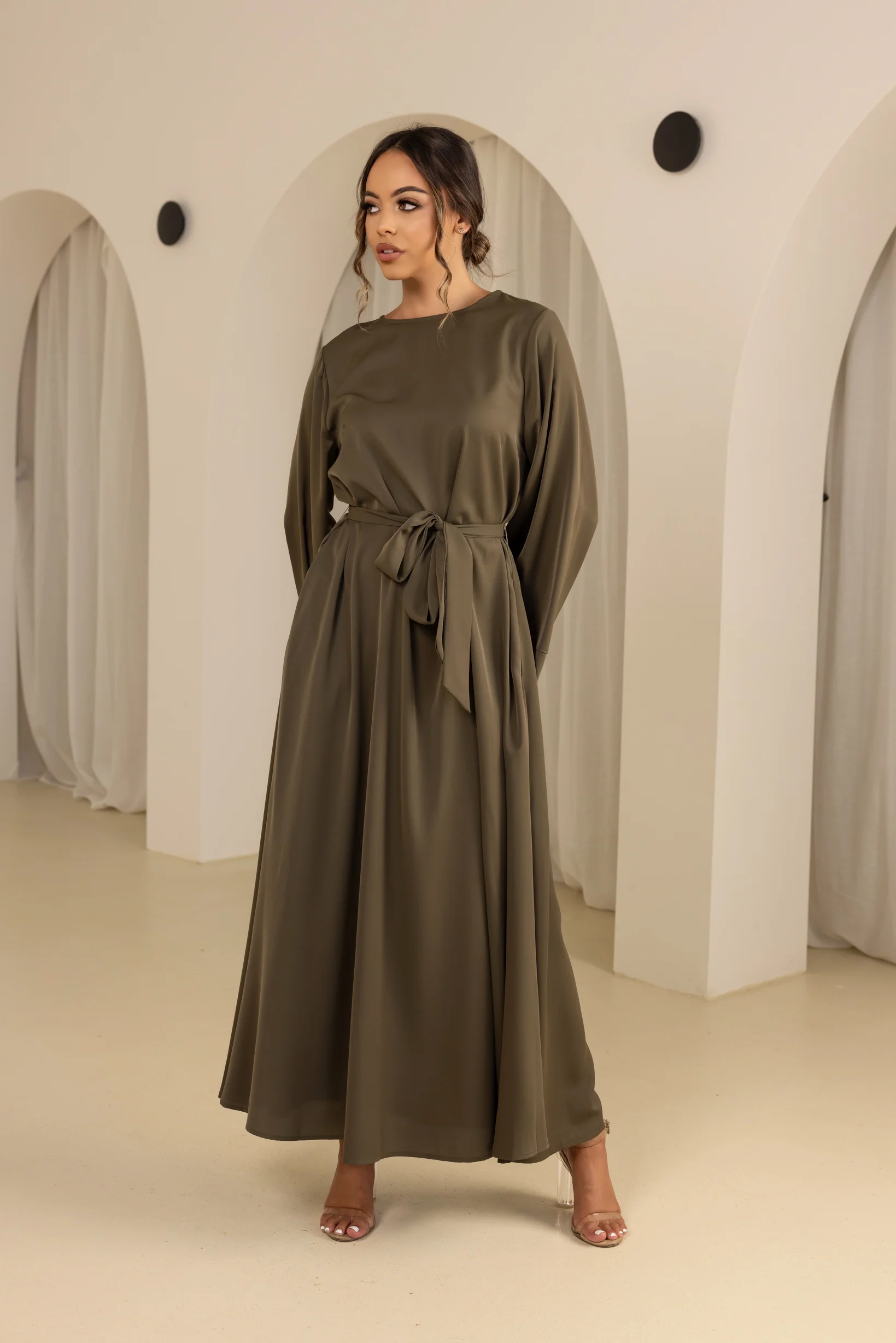Open Sleeve Abaya - Shades of Green - Image 14