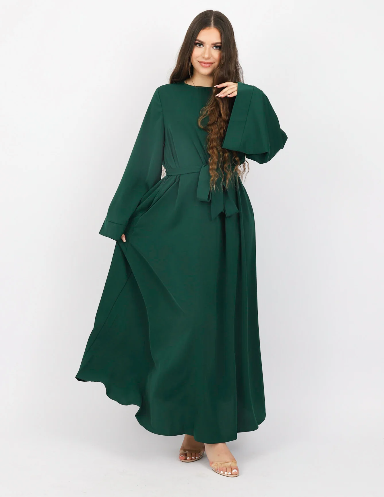 Open Sleeve Abaya - Shades of Green - Image 19