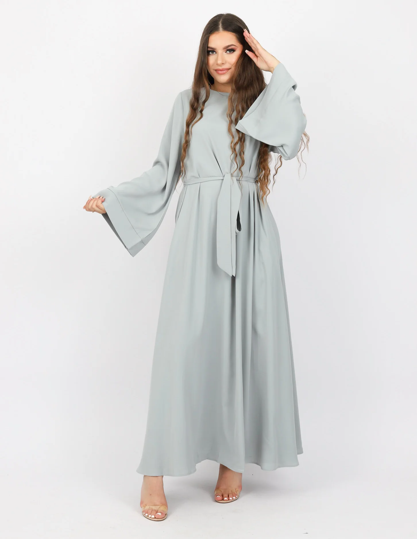 Open Sleeve Abaya - Shades of Green - Image 24