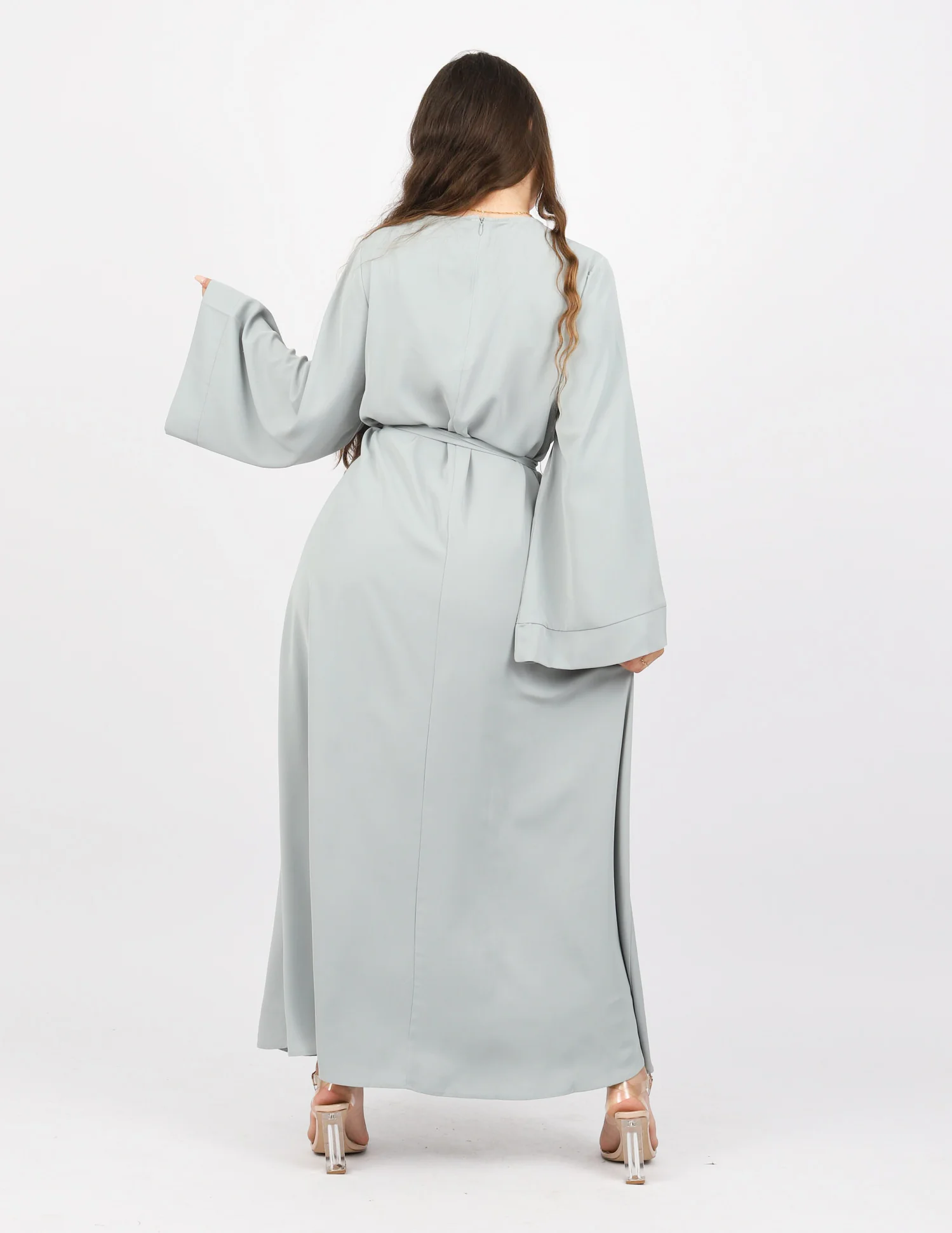 Open Sleeve Abaya - Shades of Green - Image 28