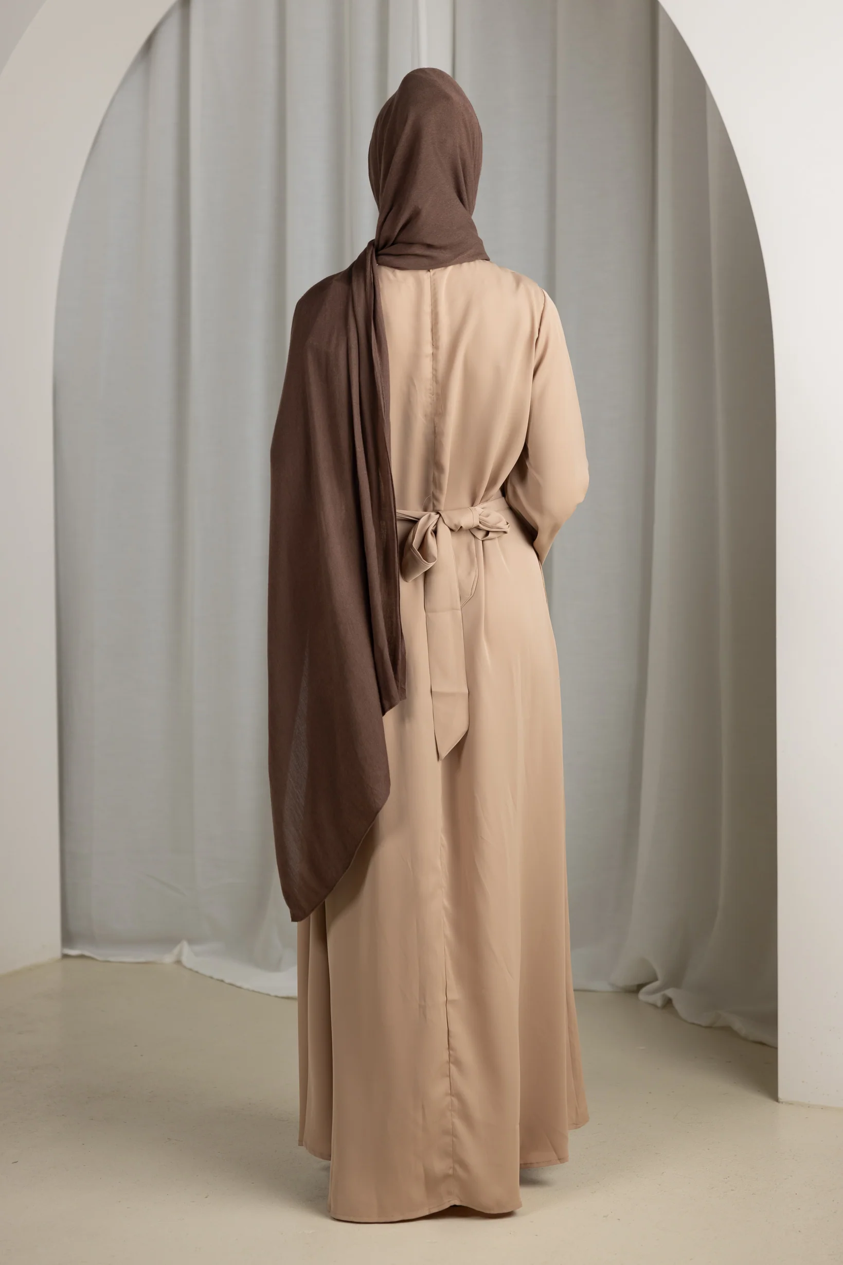 Open Sleeve Abaya - Shades of Nude - Image 8