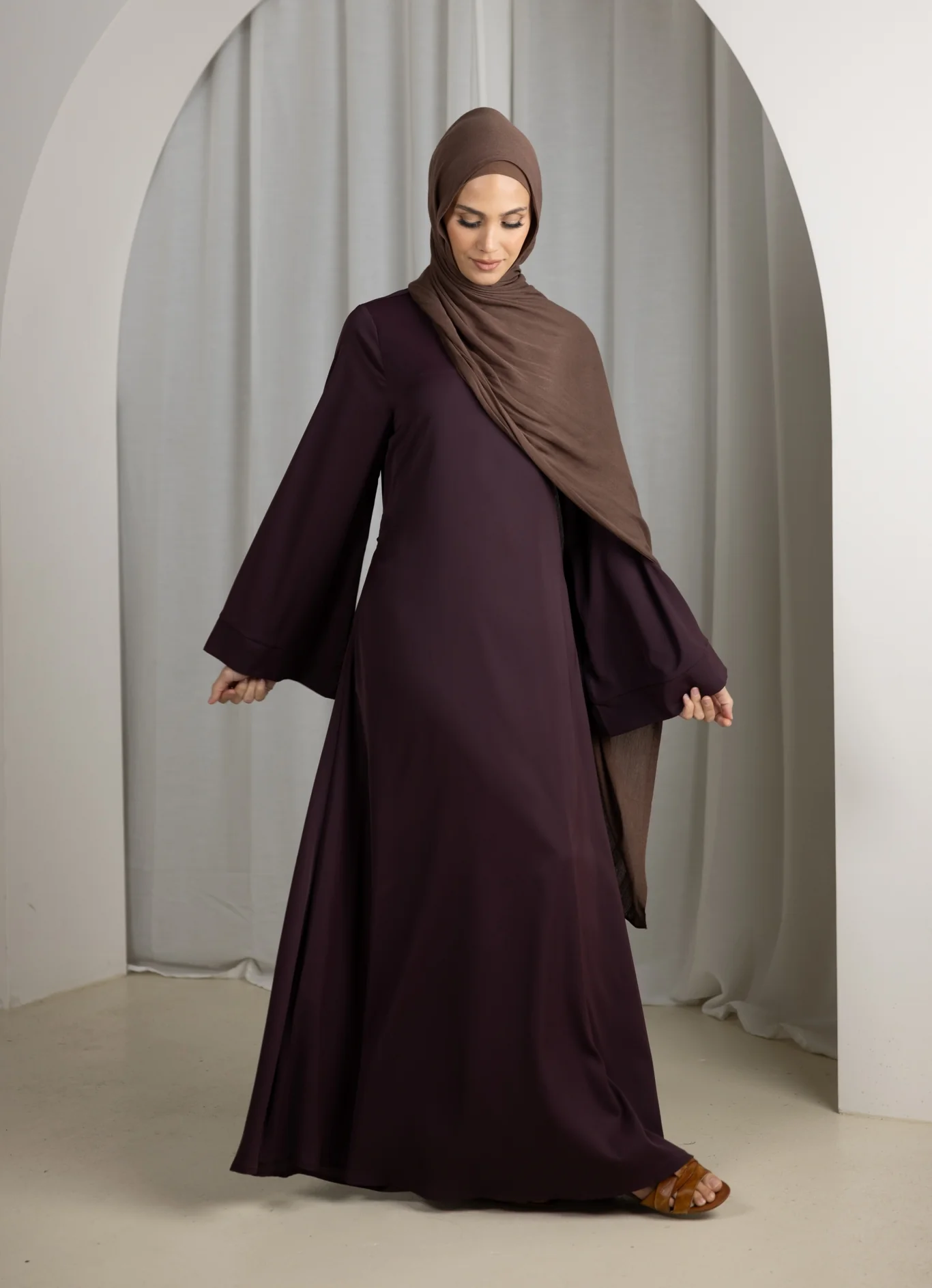 Open Sleeve Abaya - Shades of Purple - Image 2