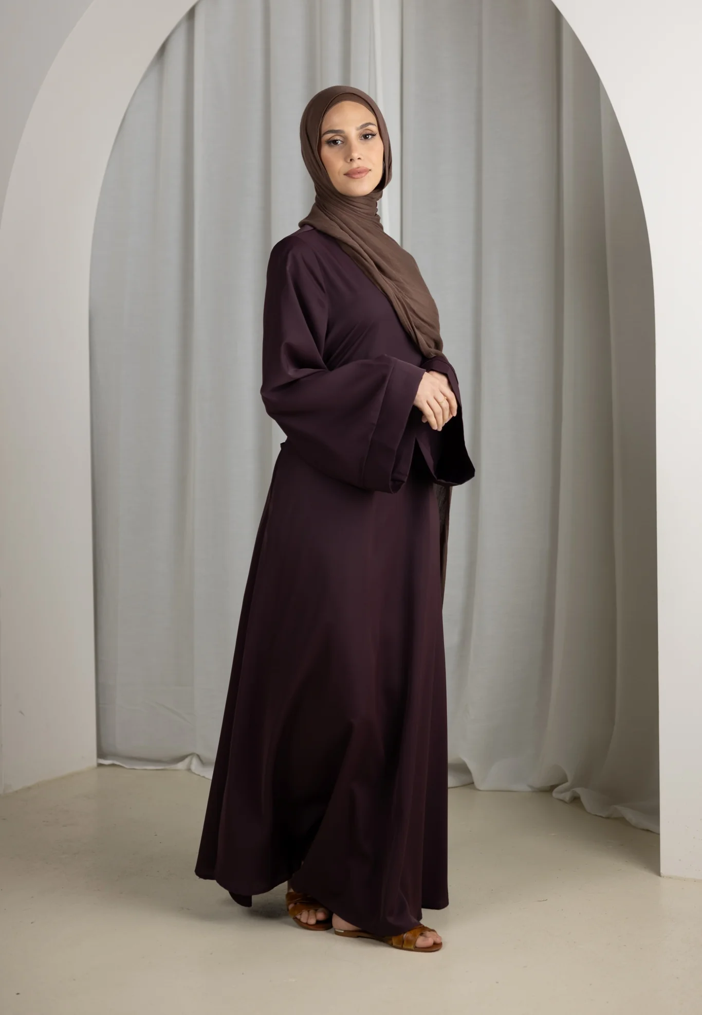 Open Sleeve Abaya - Shades of Purple - Image 5