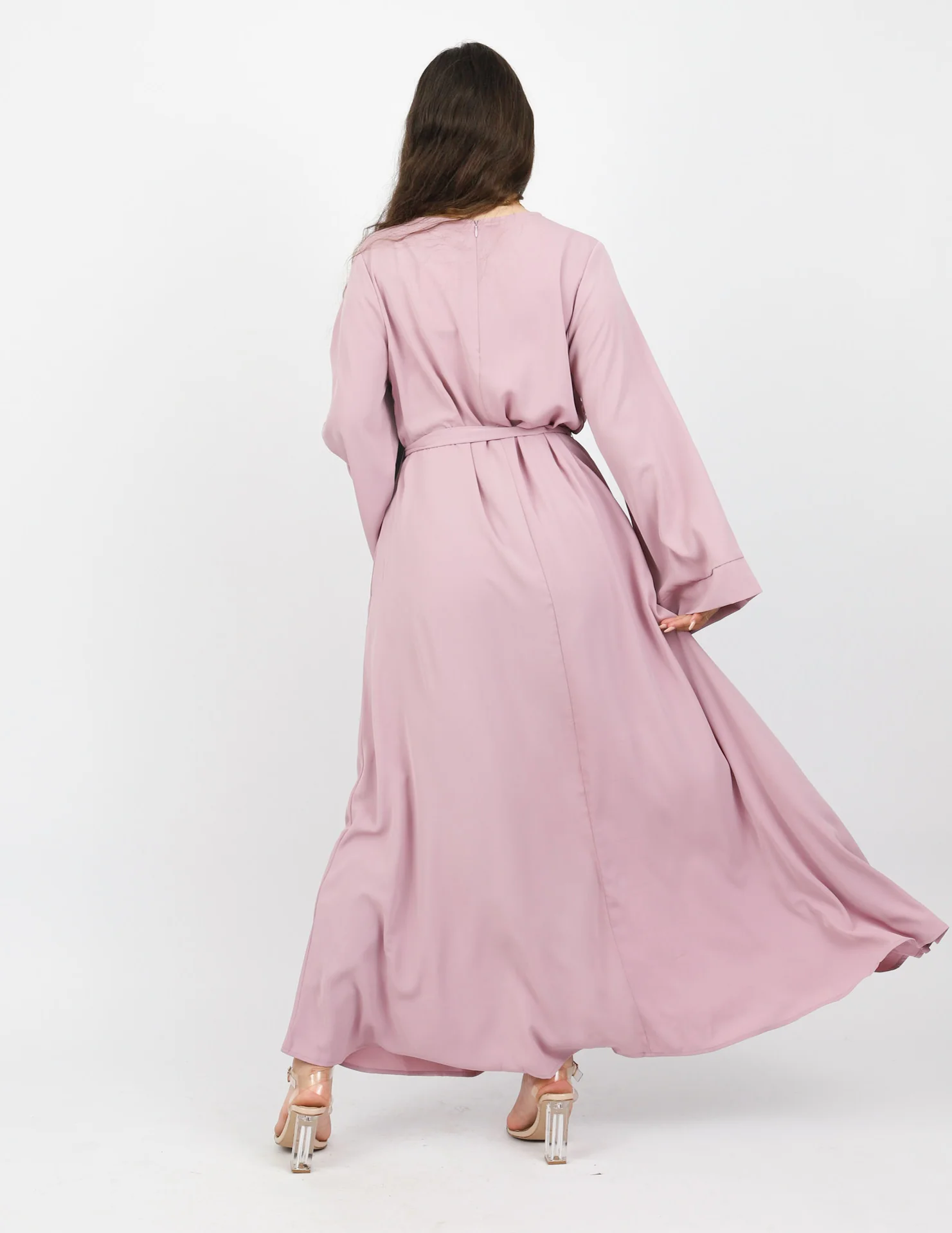 Open Sleeve Abaya - Shades of Purple - Image 8