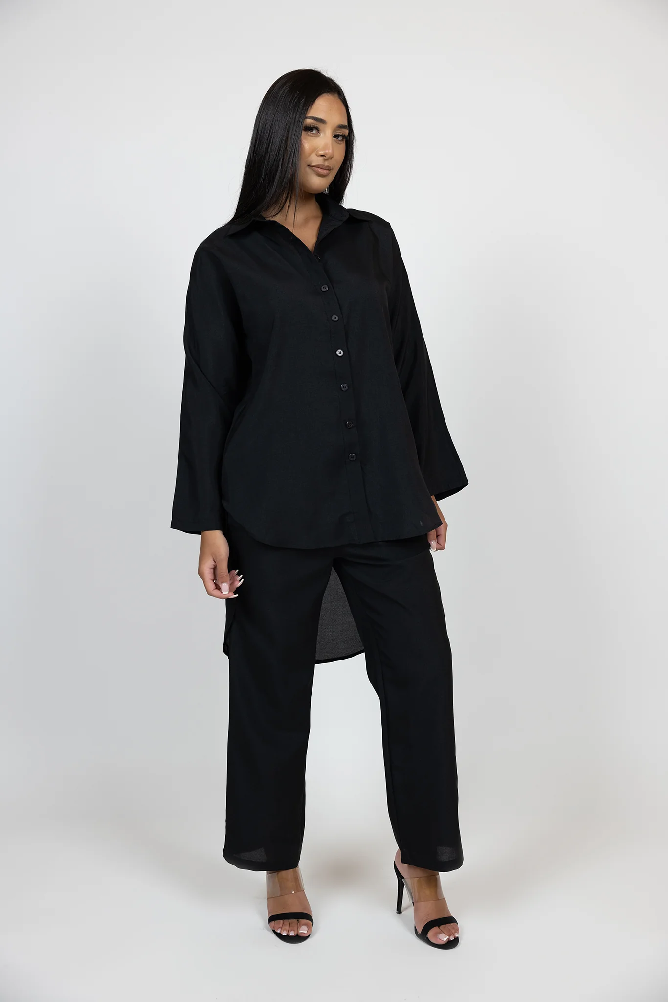 Oralie High-Low Cotton Shirt - Image 10