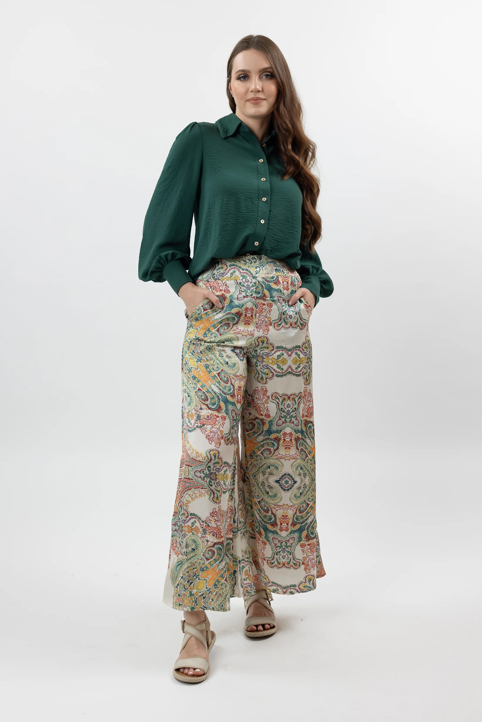 Paisley Wide Leg Pants - Image 8