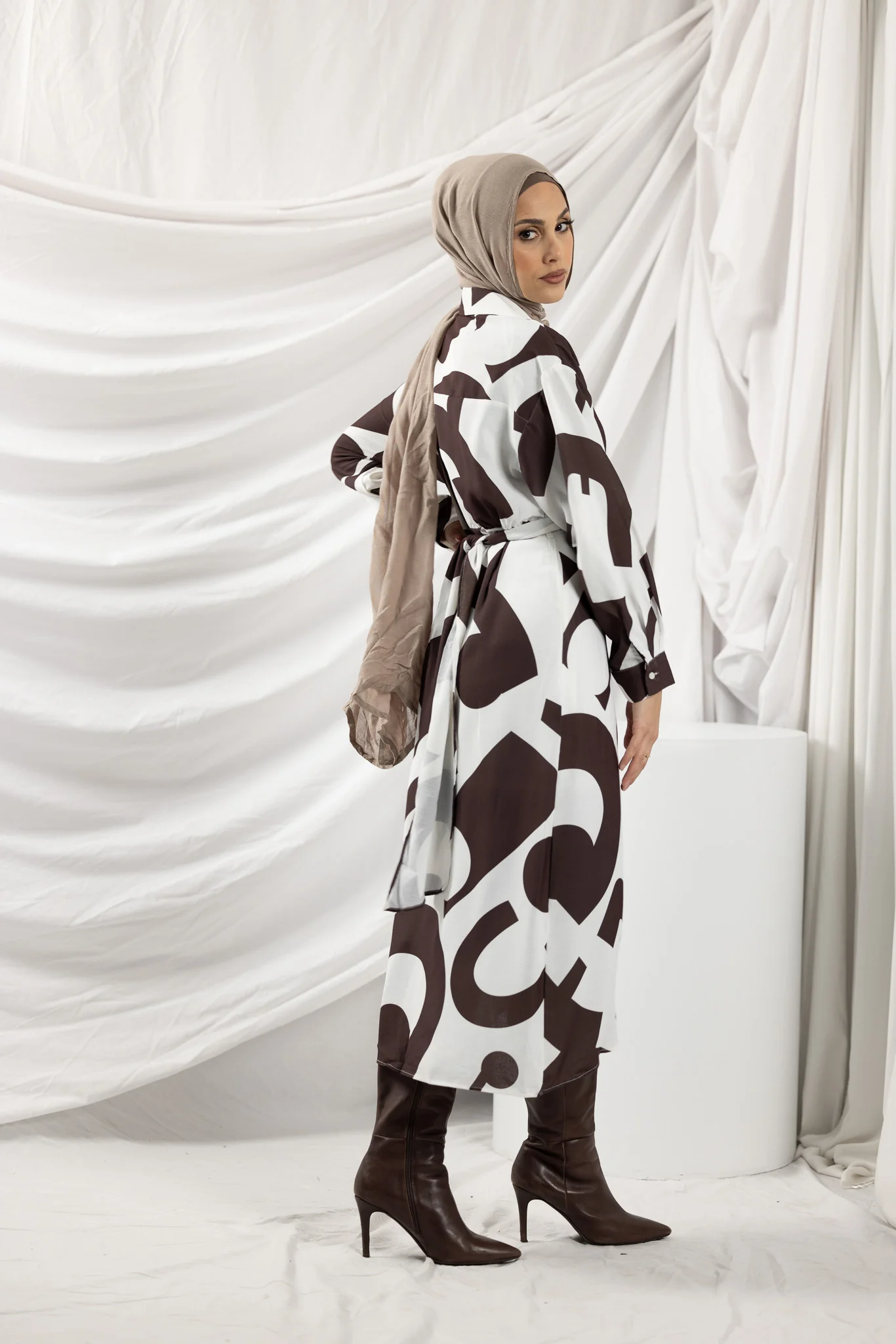 Patchwork Tie Back Dress - Image 2