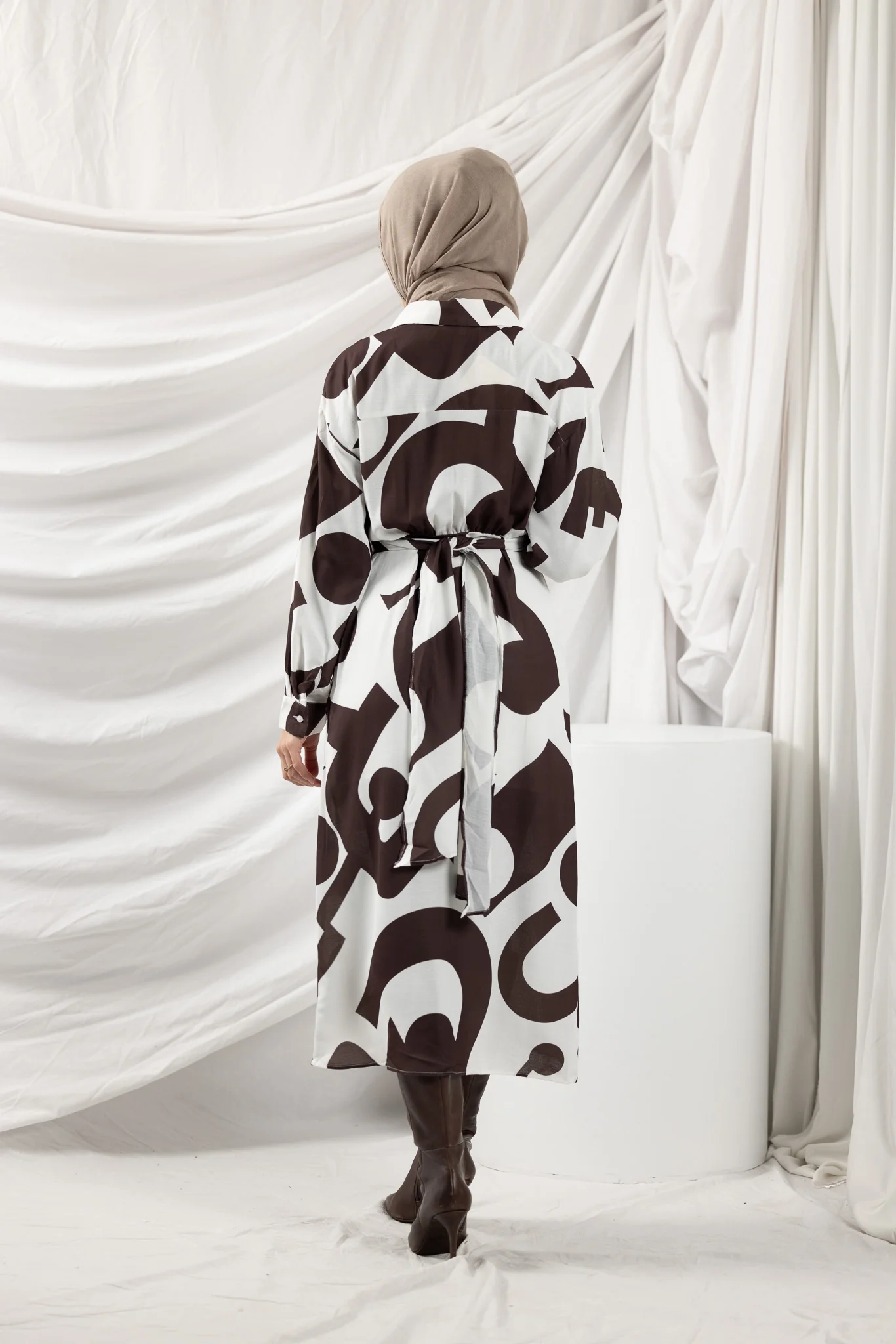 Patchwork Tie Back Dress - Image 6