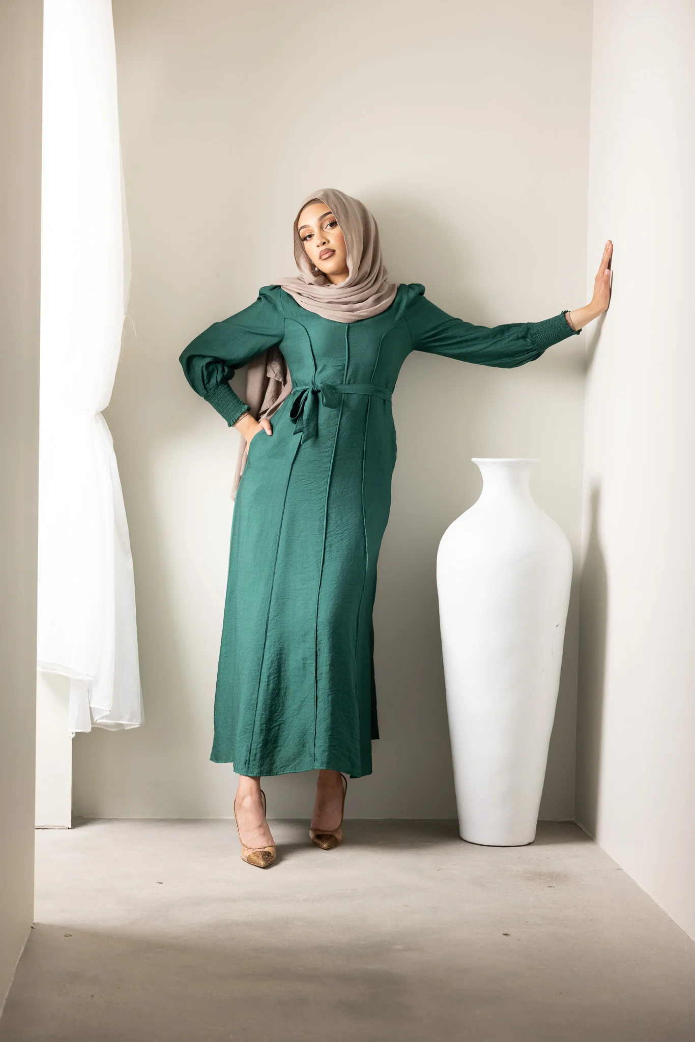 Pin Tuck Maxi Dress - Image 10