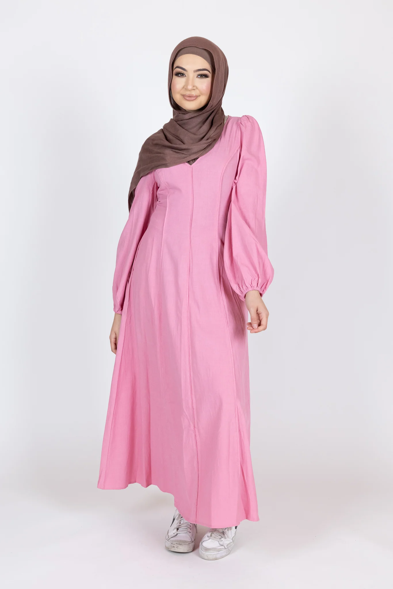 Pintuck Linen Dress - Image 8