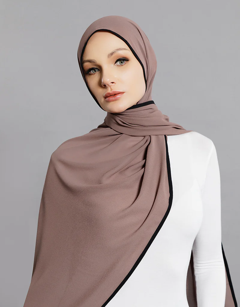 Piping Scarf - Shades of Nude - Image 5