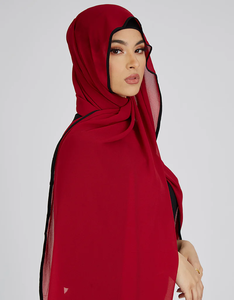 Piping Scarf - Shades of Red - Image 2