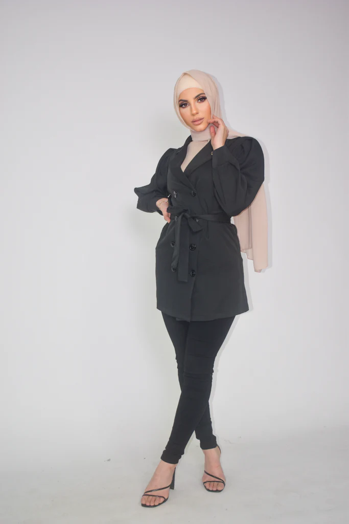 Pristine Check Trench Jacket - Image 3