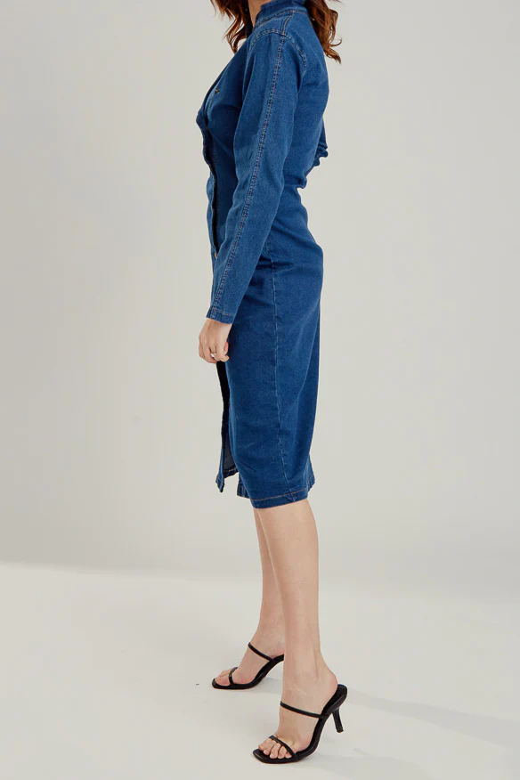 Pristine Denim Dress - Image 4