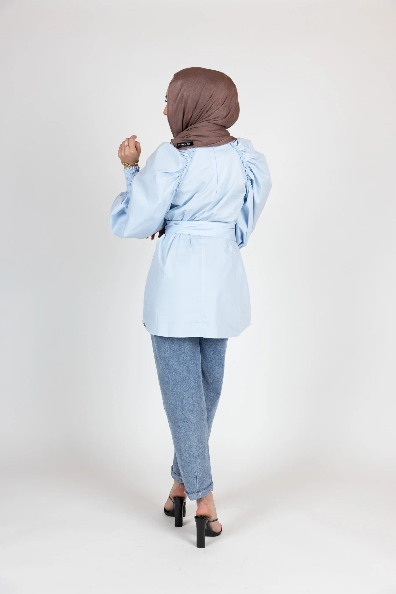 Pristine Tie Loop Blouse - Image 12