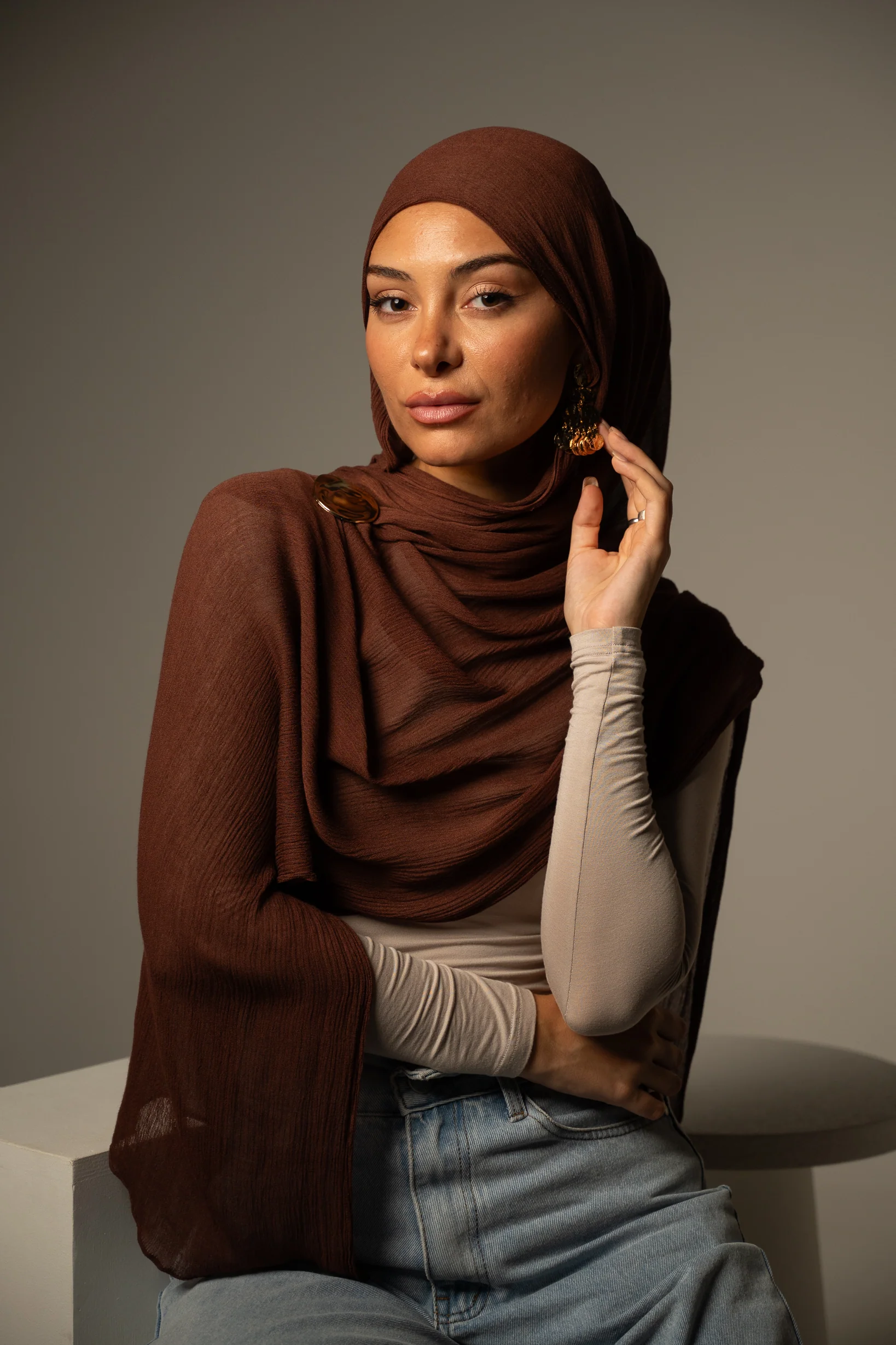 Rayon Crepe Shawl - Dark Shades - Image 14