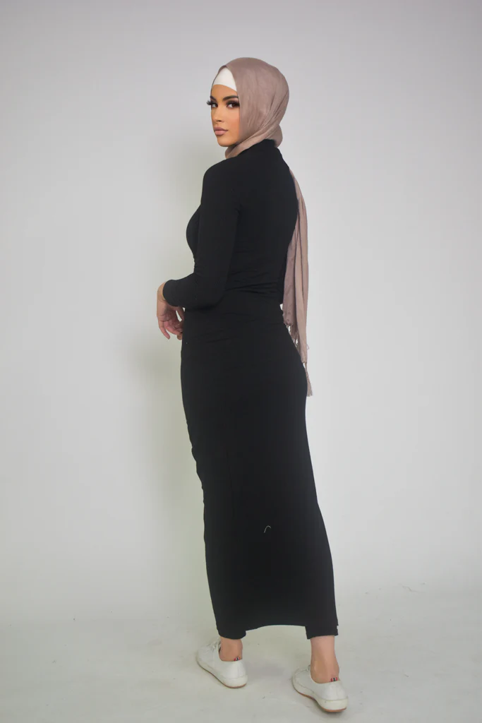 Rib Body Dress - Dark Shades - Image 10