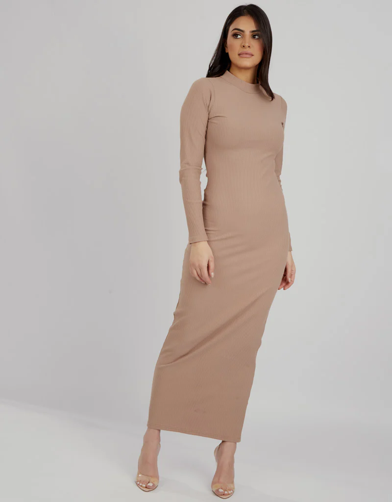 Rib Body Dress - Dark Shades - Image 18