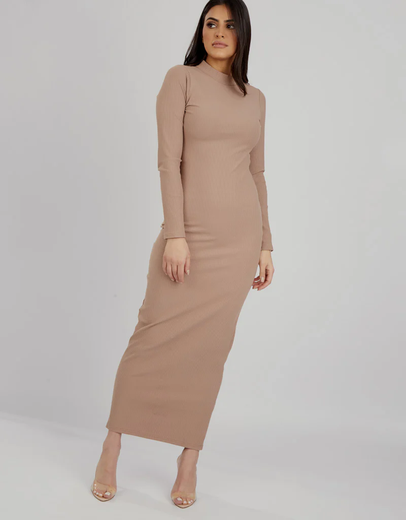 Rib Body Dress - Dark Shades - Image 19
