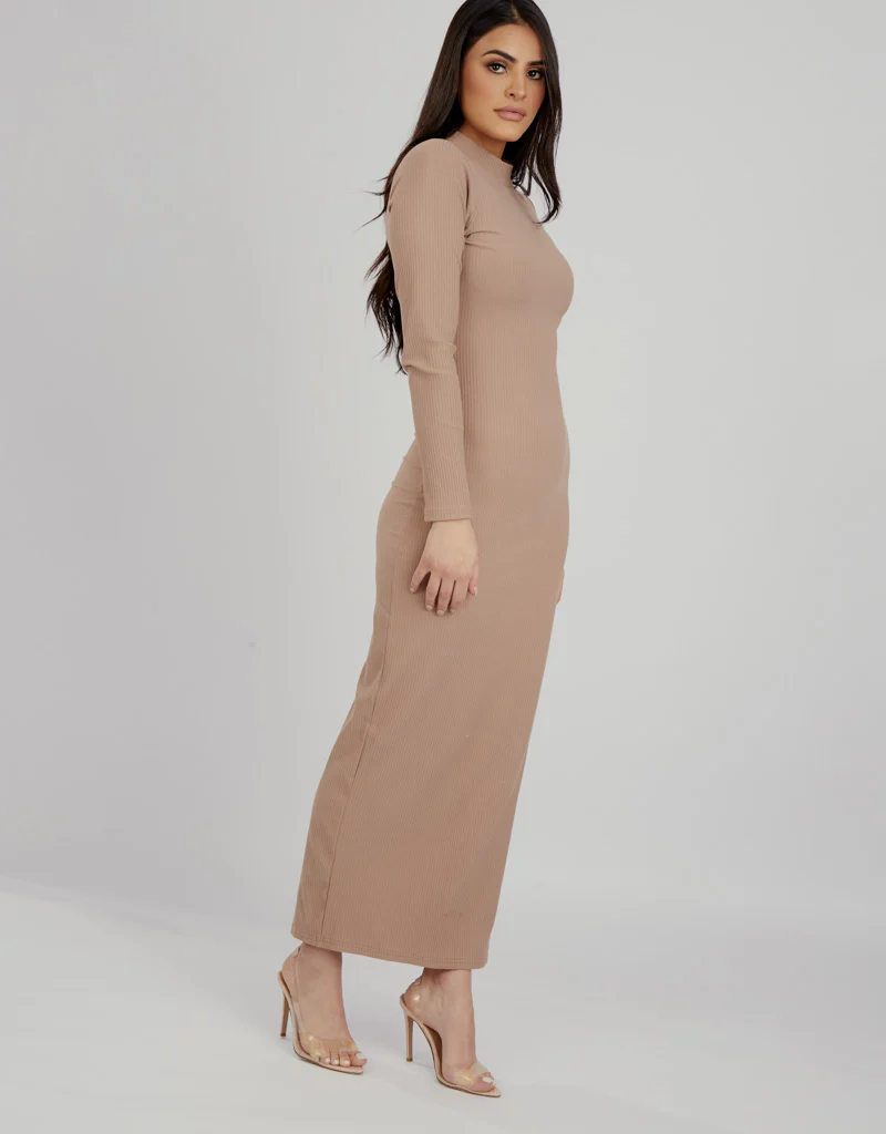 Rib Body Dress - Dark Shades - Image 21