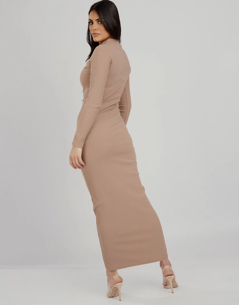 Rib Body Dress - Dark Shades - Image 22