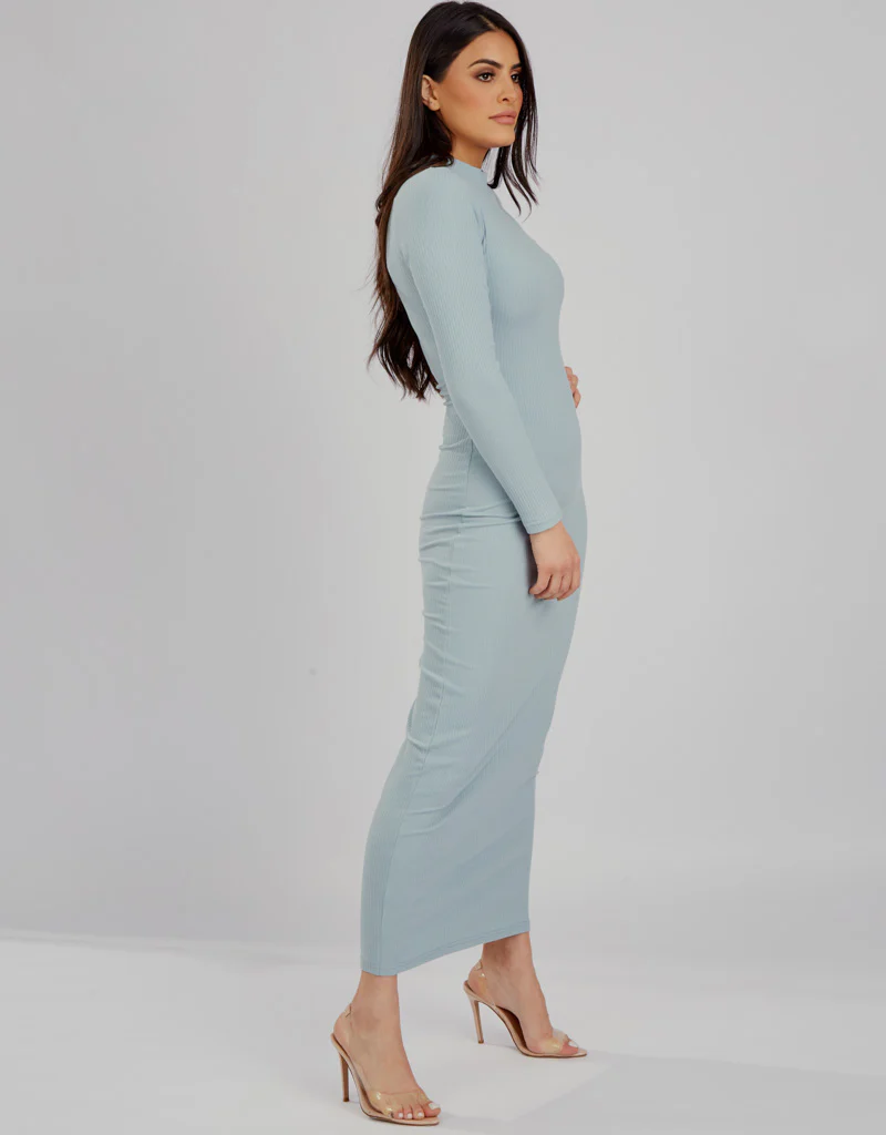 Rib Body Dress - Light Shades - Image 15