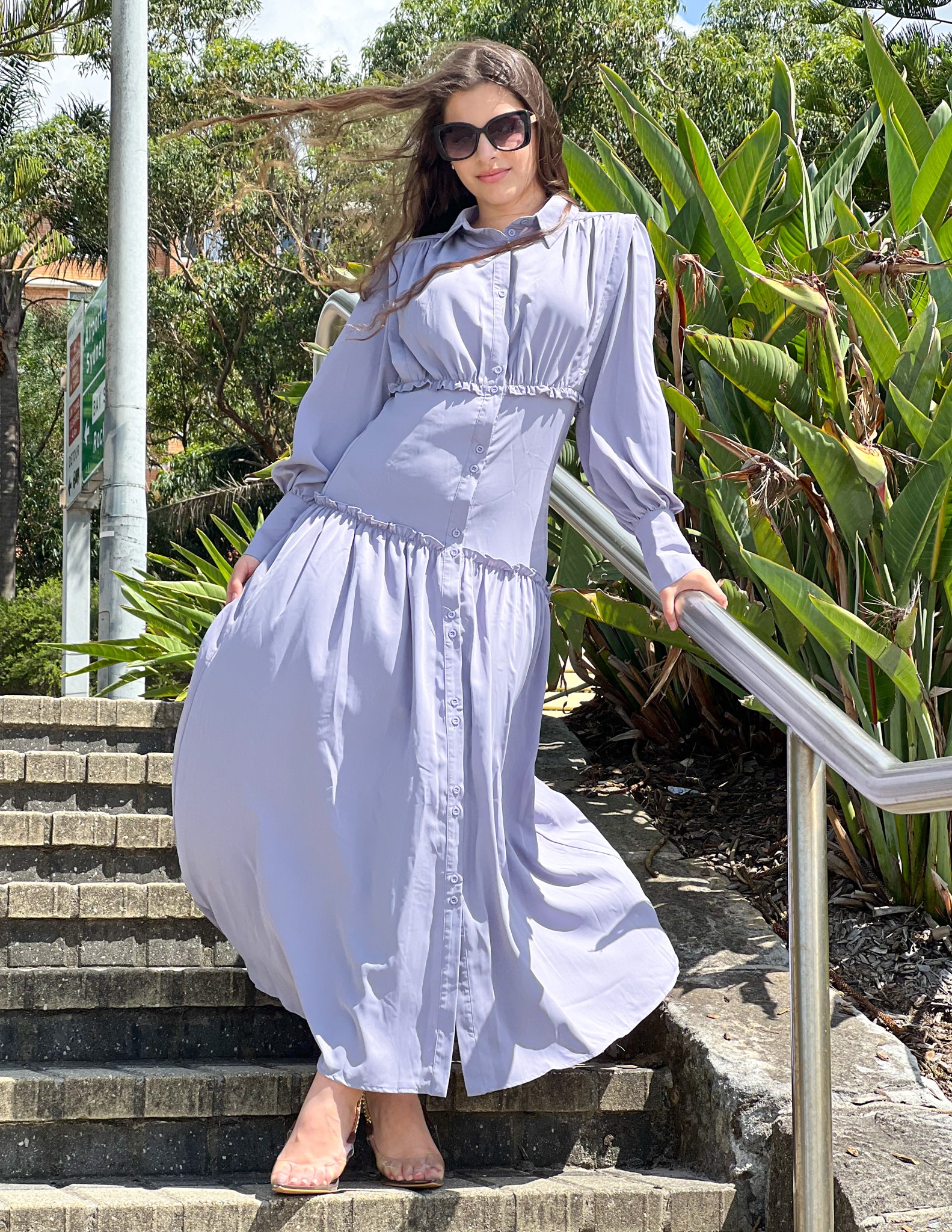 Riya Waist Detail Maxi Dress - Image 6