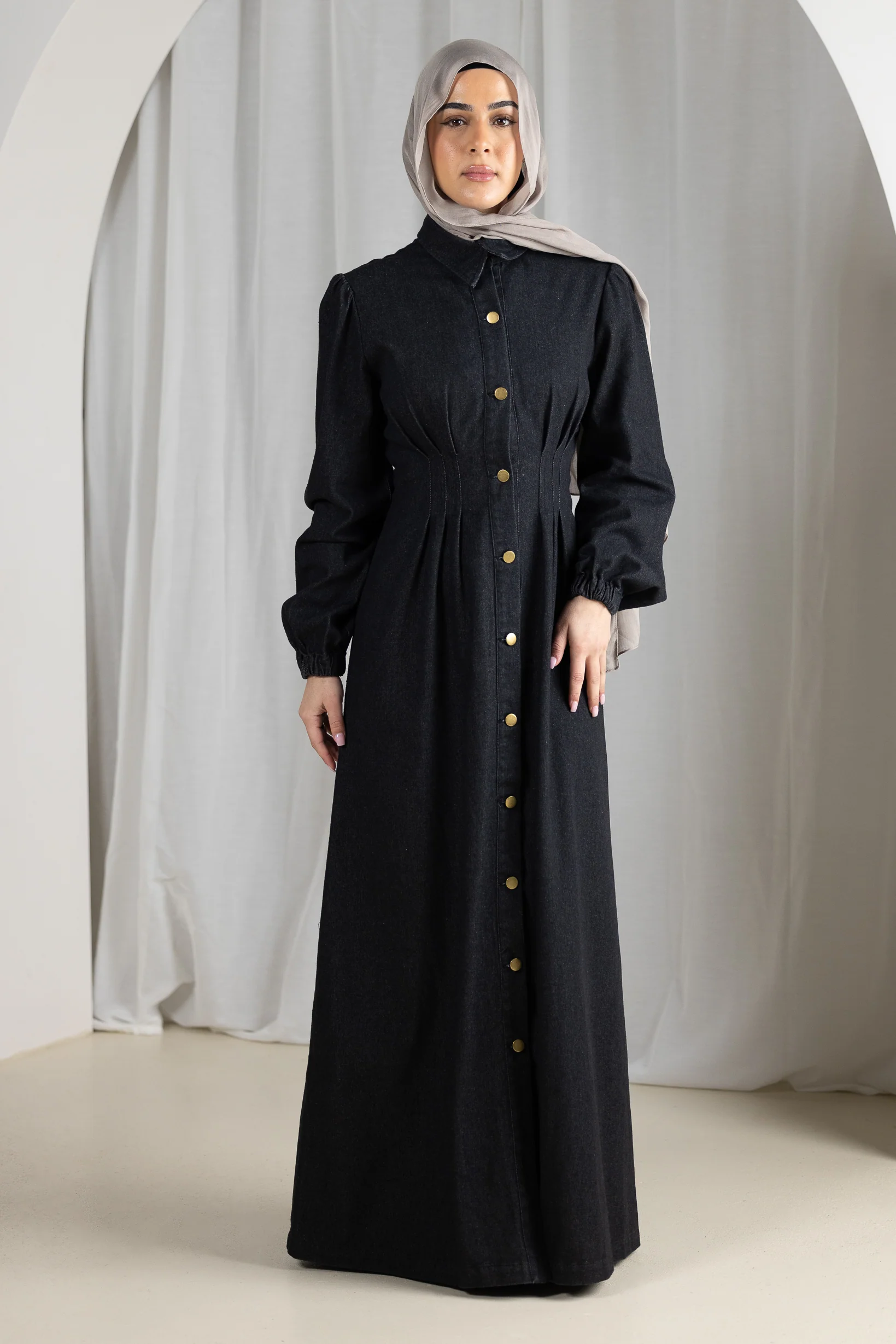 Roya Detailed Denim Dress - Image 6