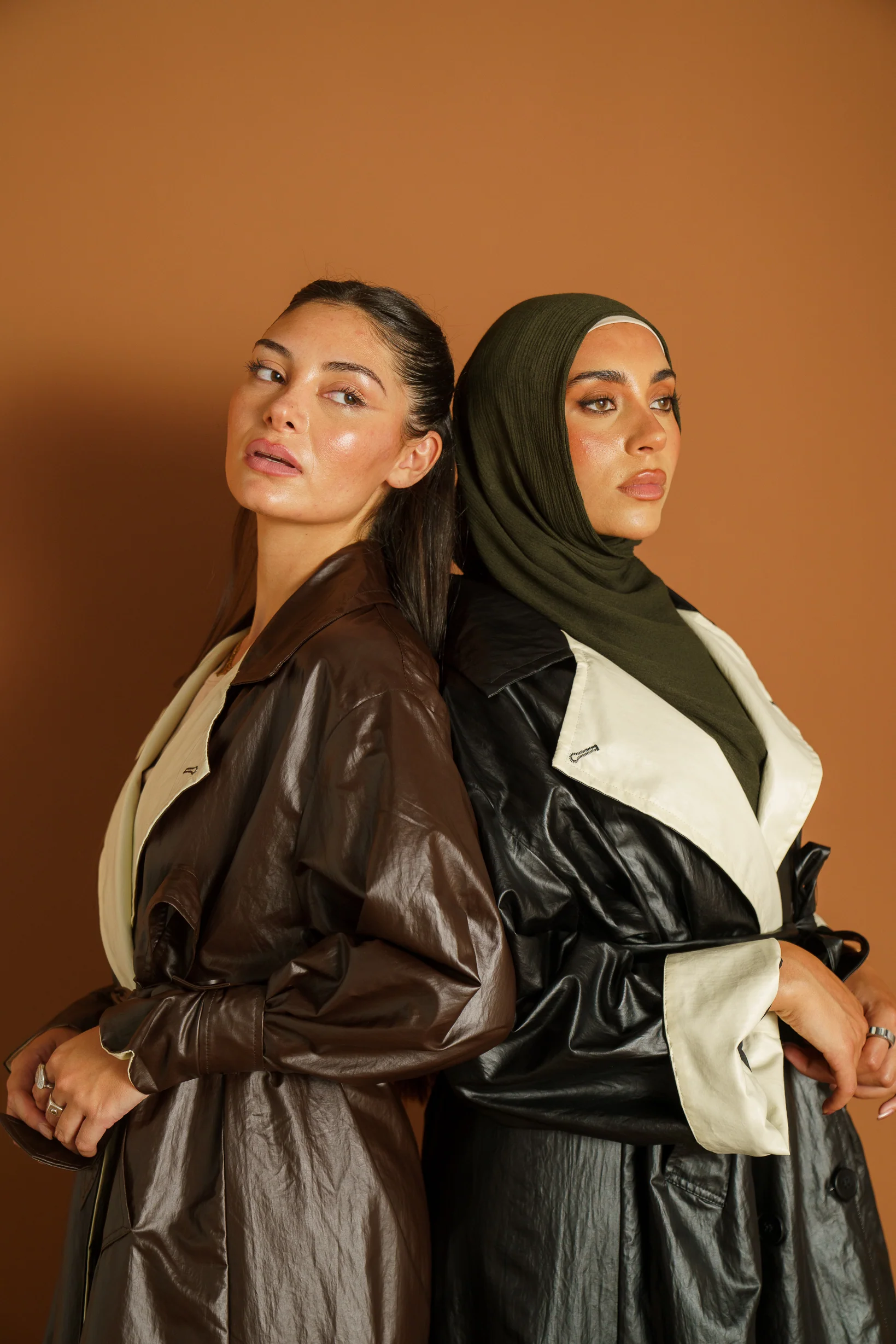 Runway Border Leather Trench - Image 9