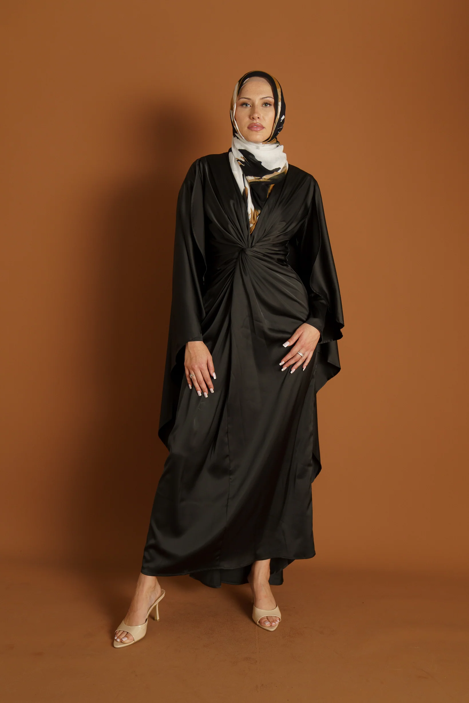 Runway Drape Back Dress - Image 7