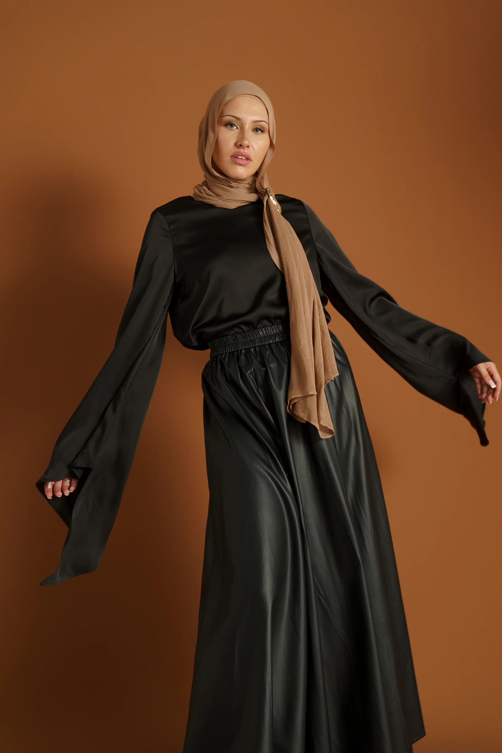 Runway Leather Skirt - Image 3